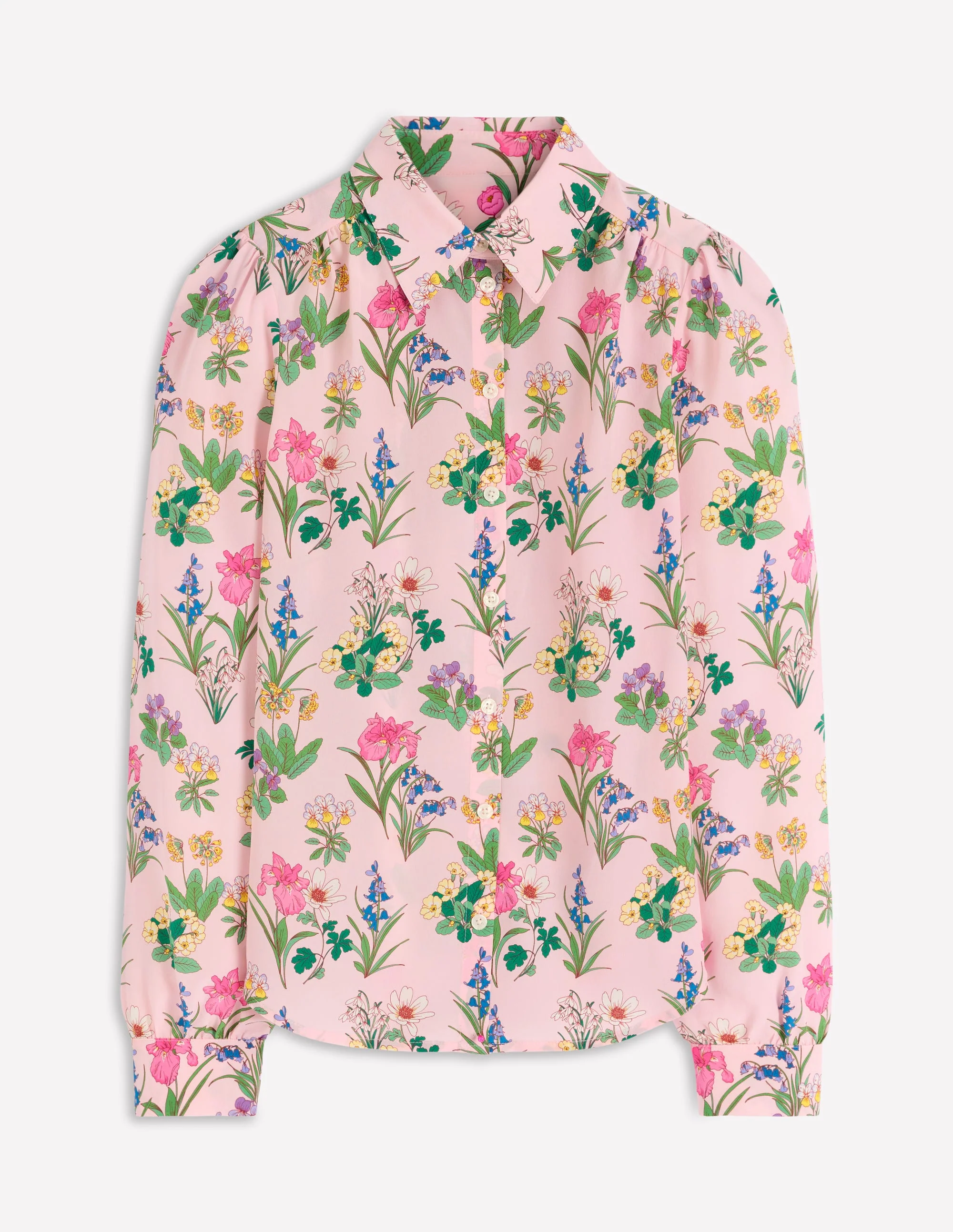 Sara Silk Shirt-French Pink, Delicate Blossom - Image 6
