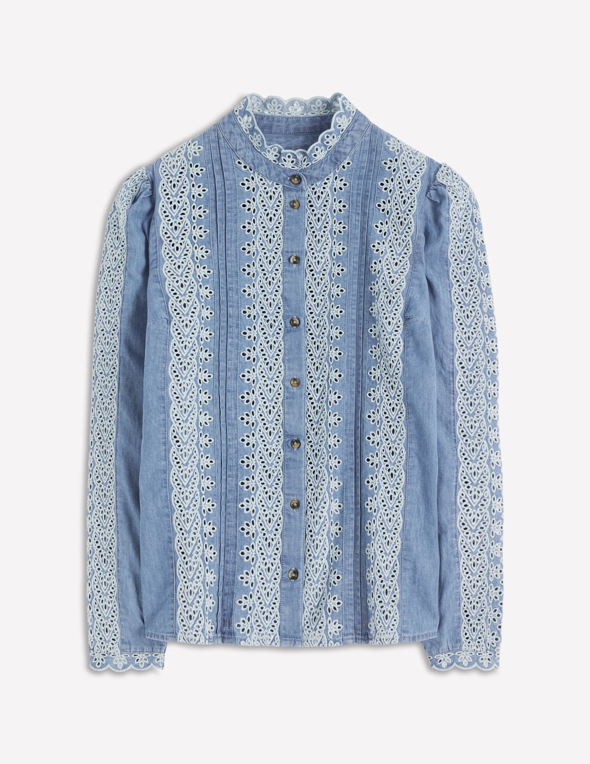 Savannah Broderie Top-Chambray - Image 6