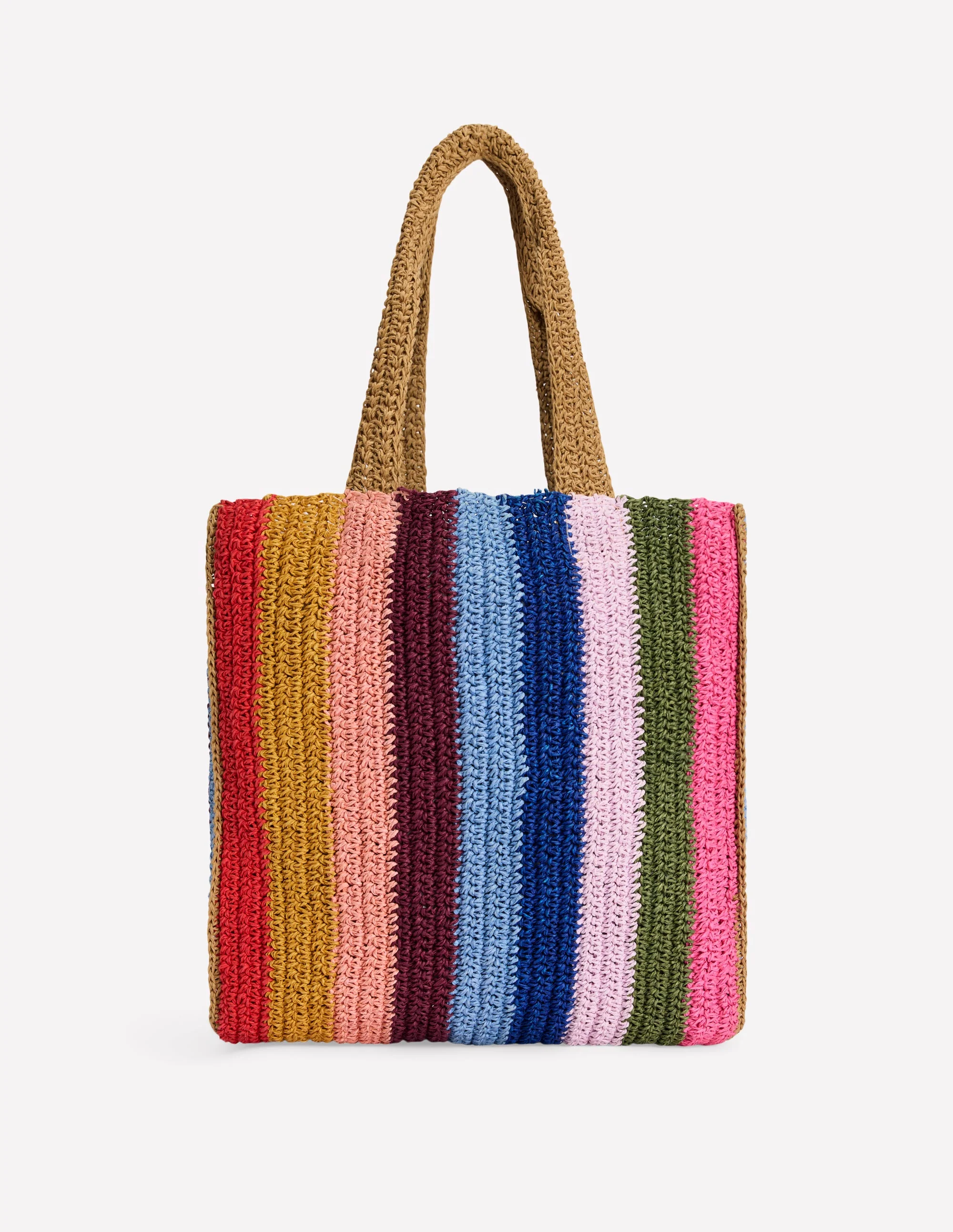 Shopper Tote-Multi Stripe