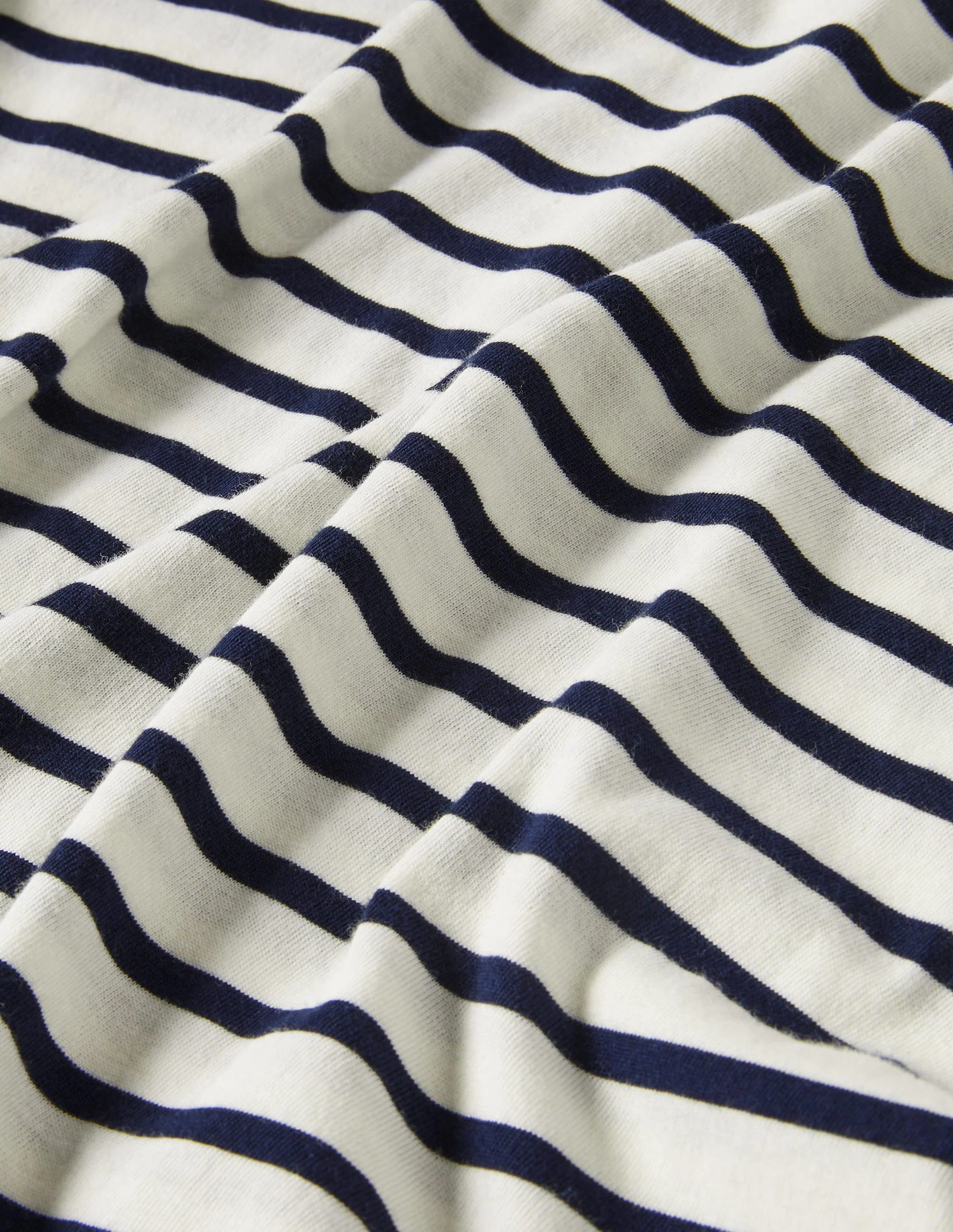 Short Sleeve Breton T-Shirt-Ivory / Navy Stripe - Image 5