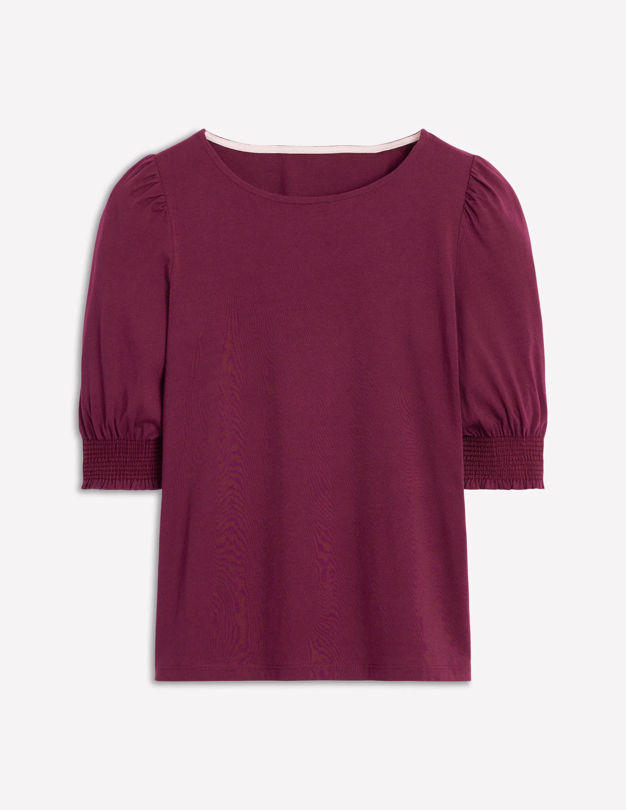 Short Sleeve Smocked Cuff Top-Deep Wisteria - Image 4