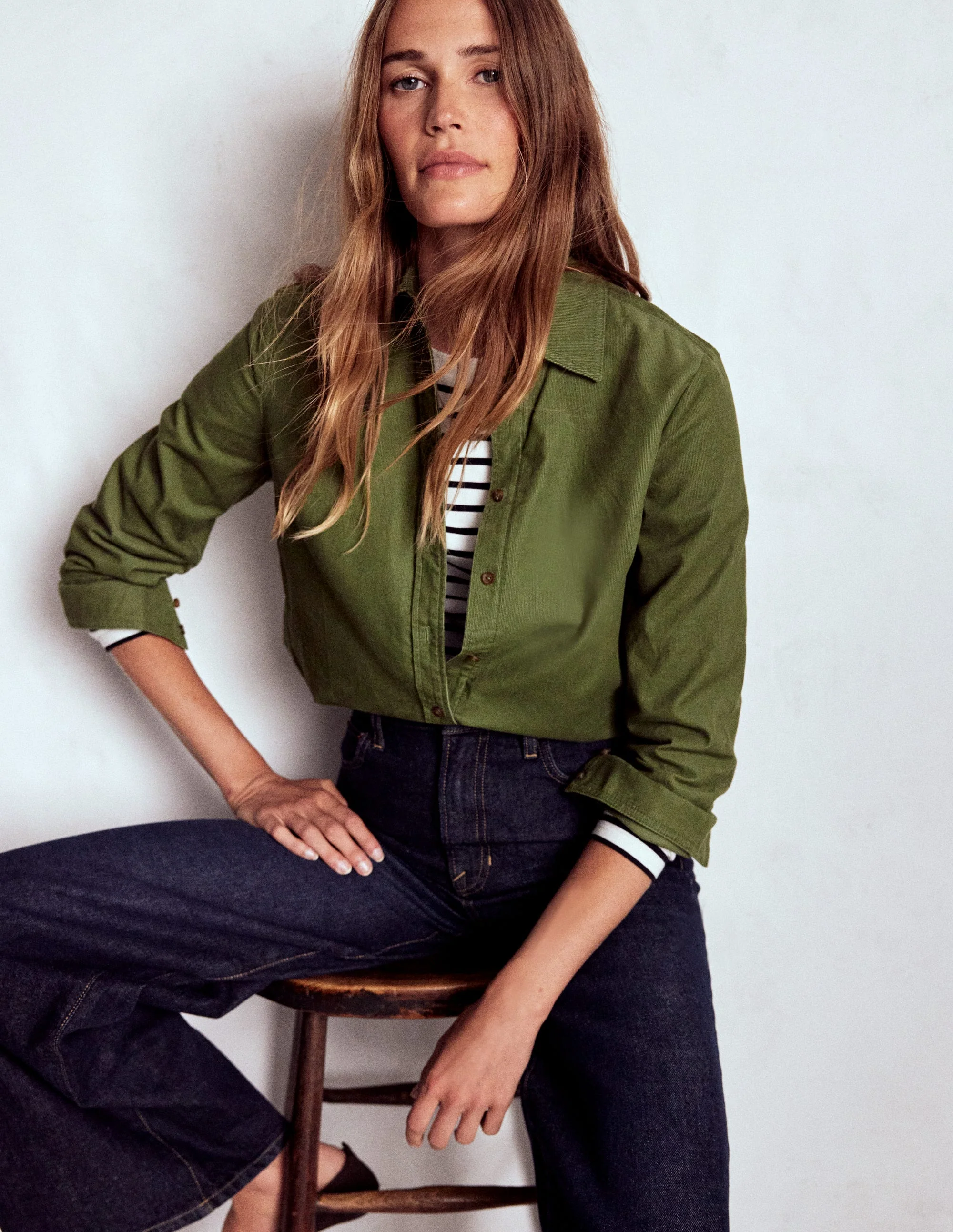 Sienna Cord Shirt-Fern - Image 4