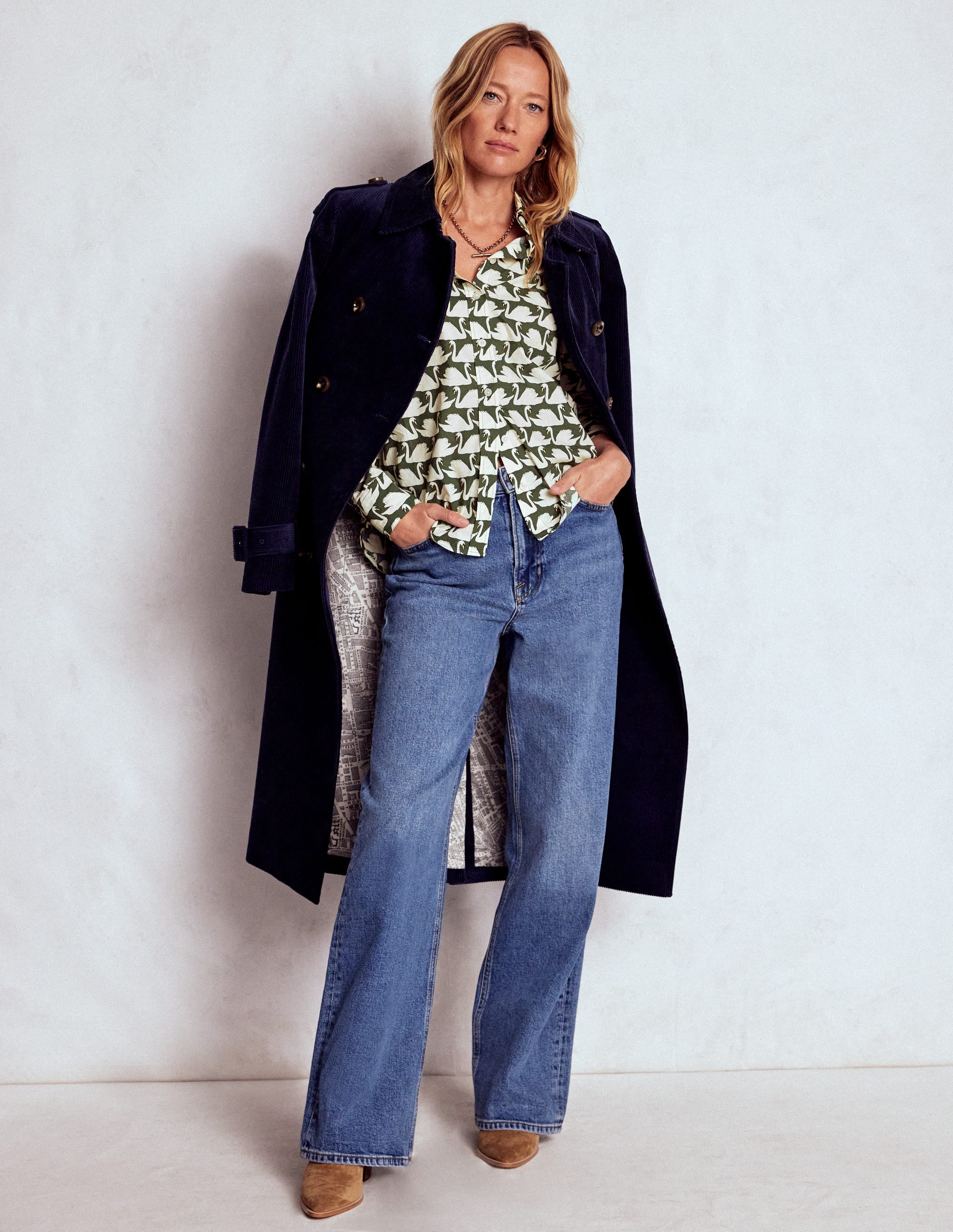 Sienna Cotton Shirt-Green, Geo Swan - Image 4