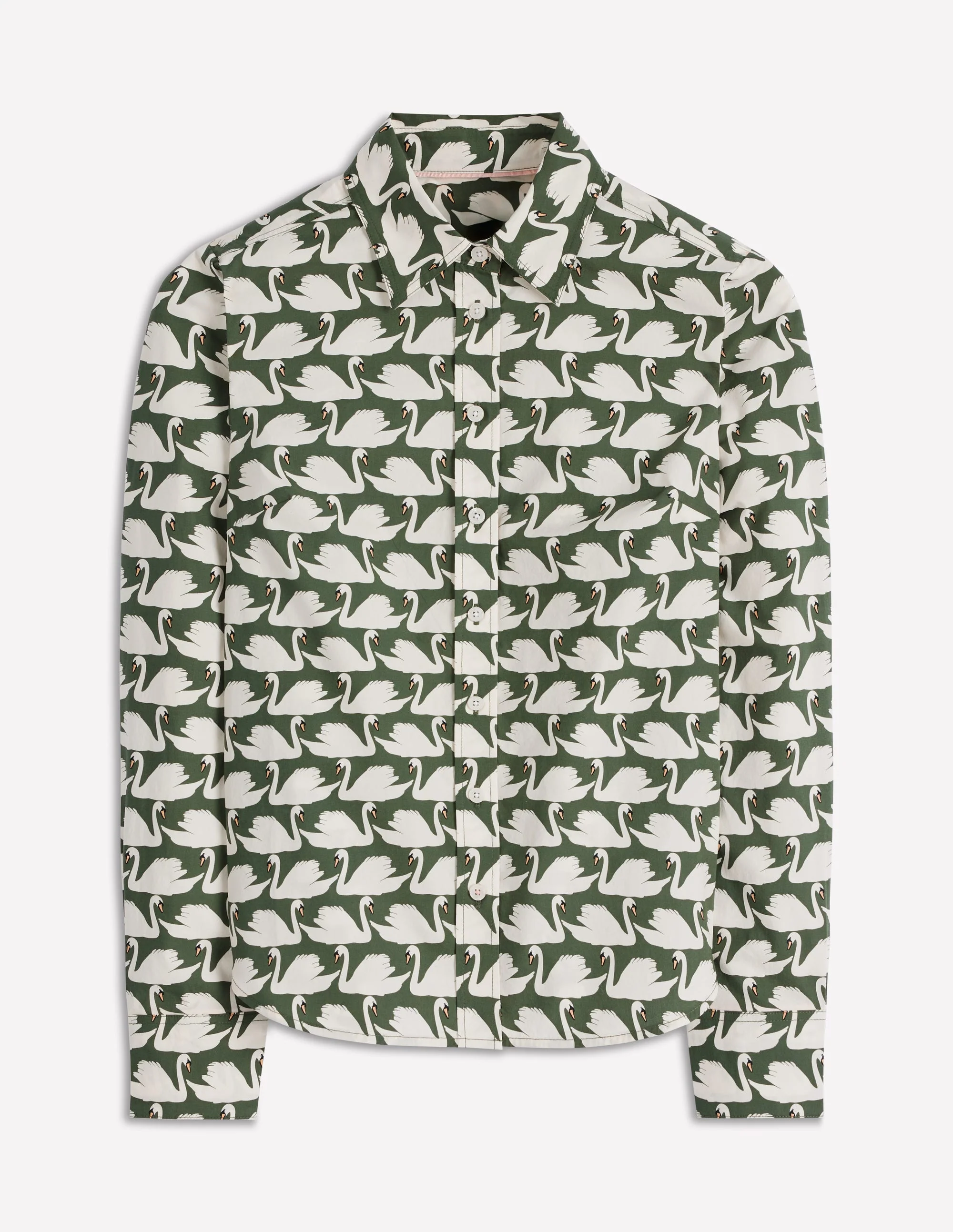 Sienna Cotton Shirt-Green, Geo Swan - Image 6