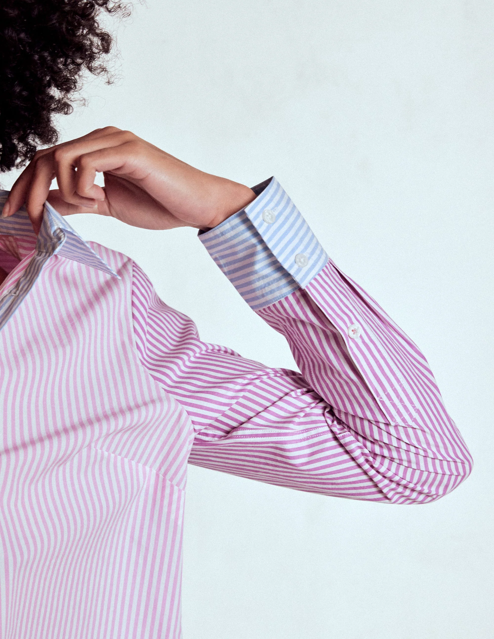 Sienna Cotton Shirt-Hotched, Multi Stripe - Image 2