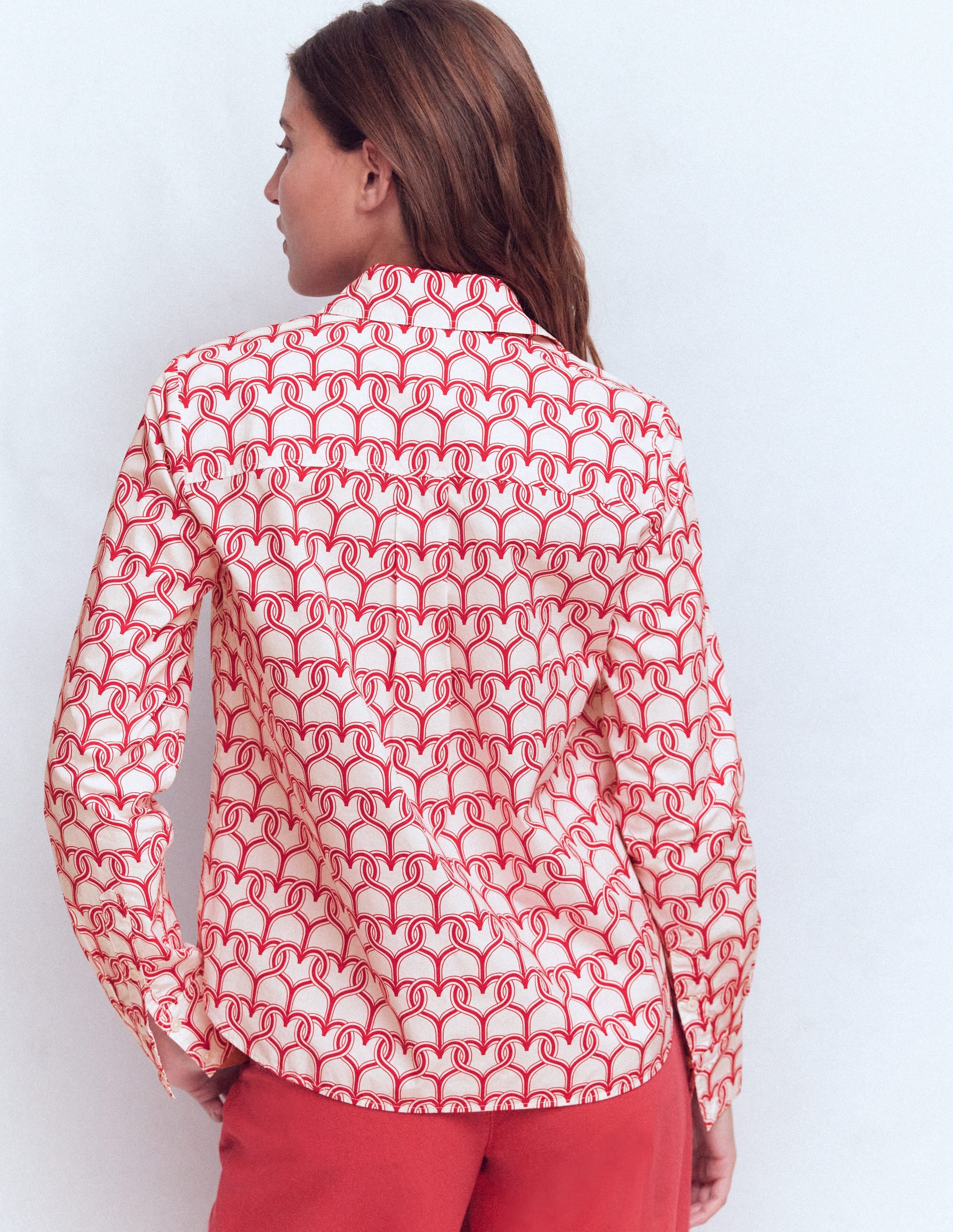 Sienna Cotton Shirt-Ivory, Heart Link - Image 3