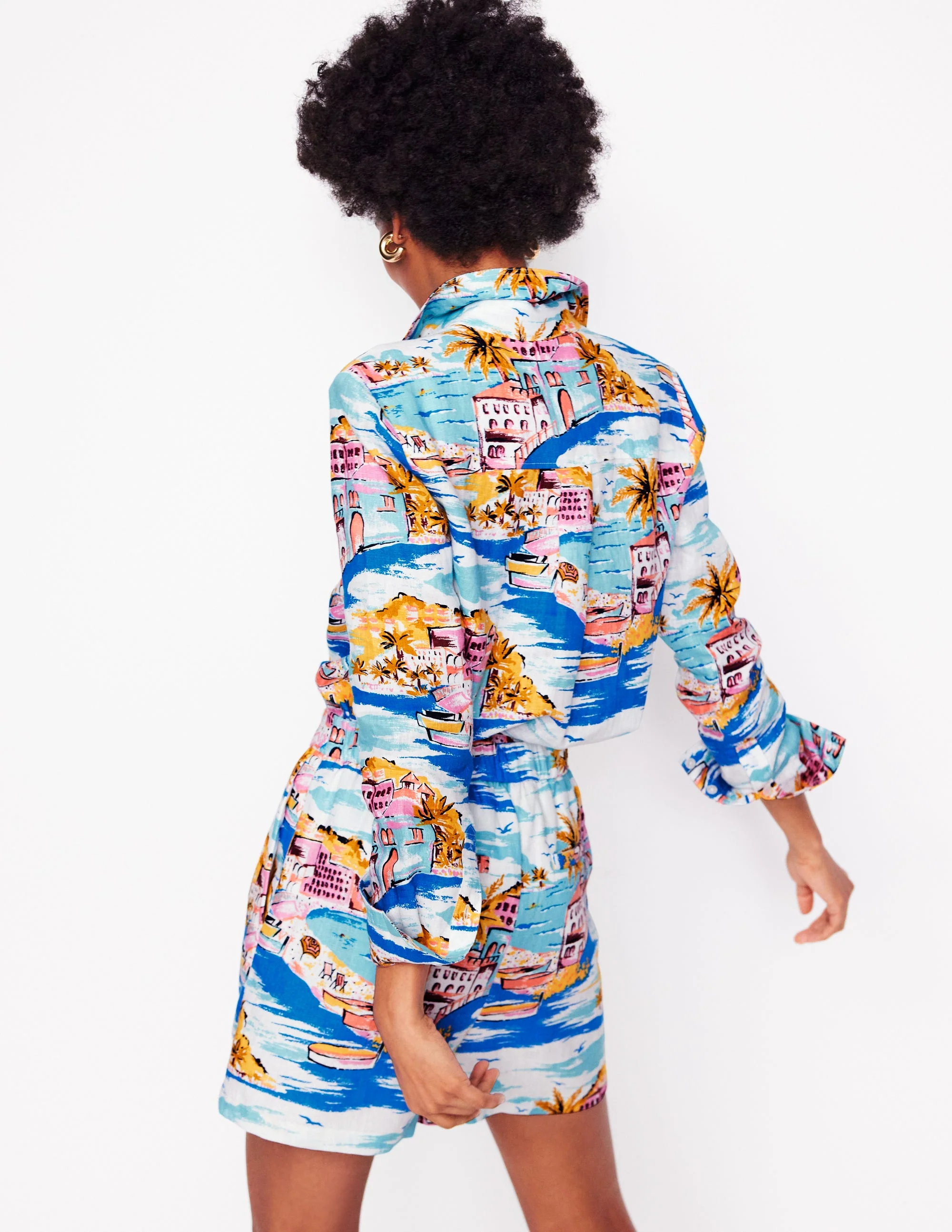 Sienna Linen Shirt-Multi, Paradise Bay - Image 3