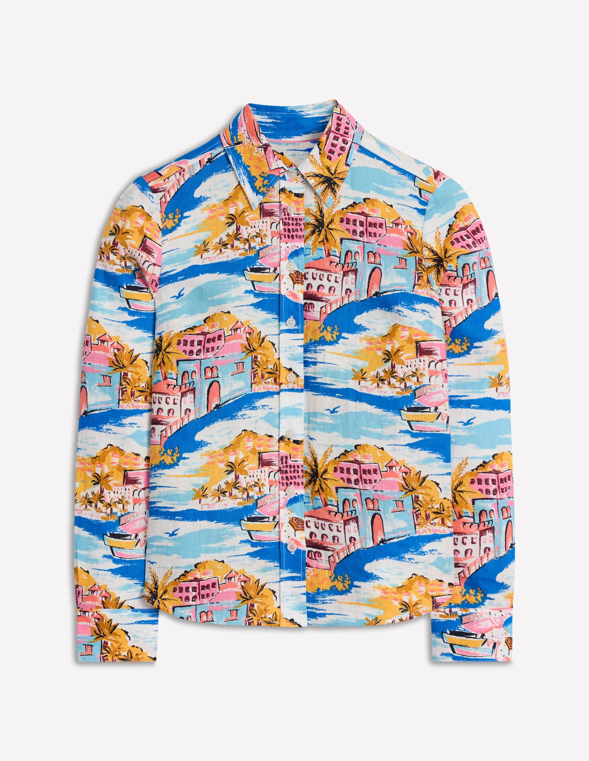 Sienna Linen Shirt-Multi, Paradise Bay - Image 7