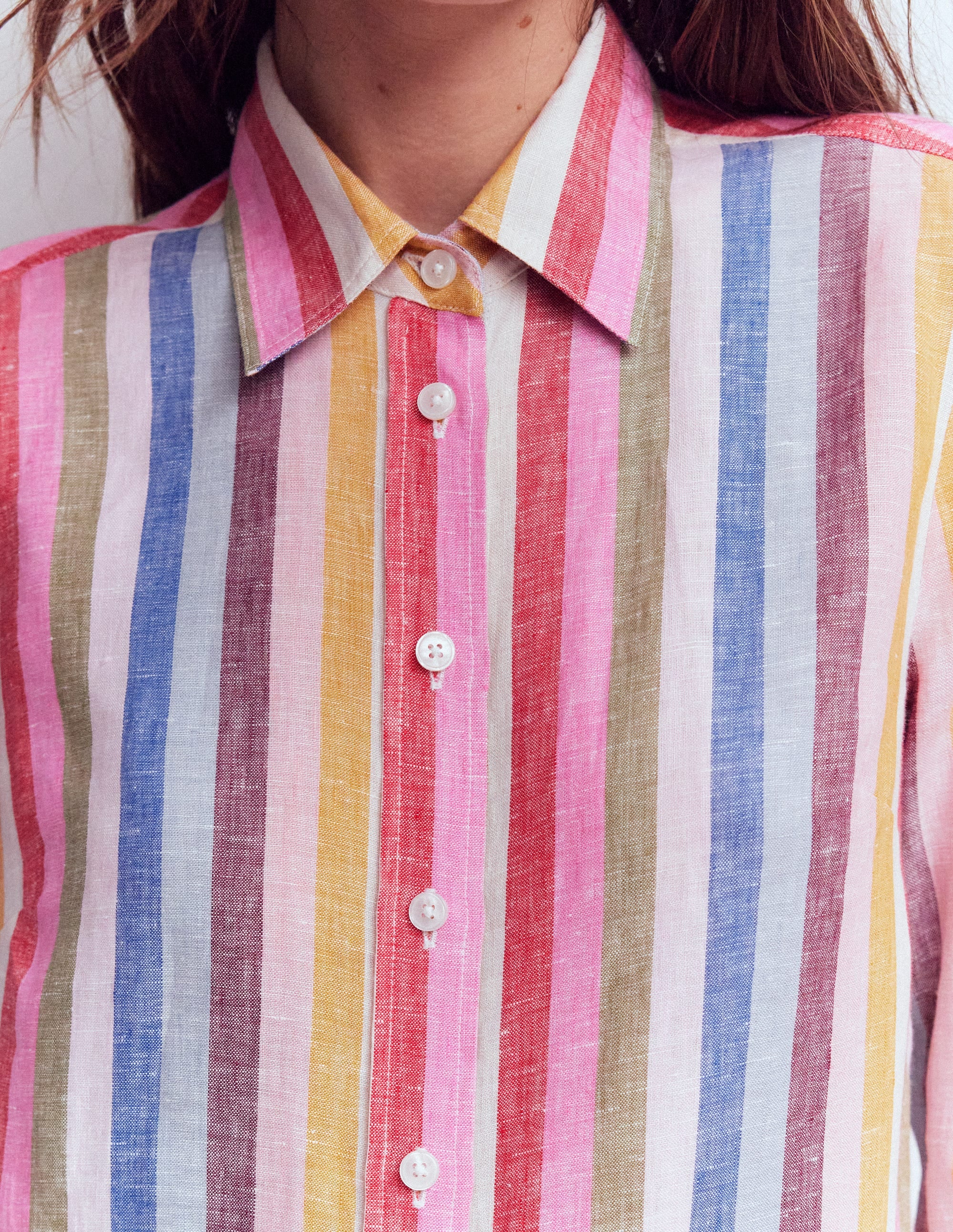 Sienna Linen Shirt-Multi Stripe - Image 3