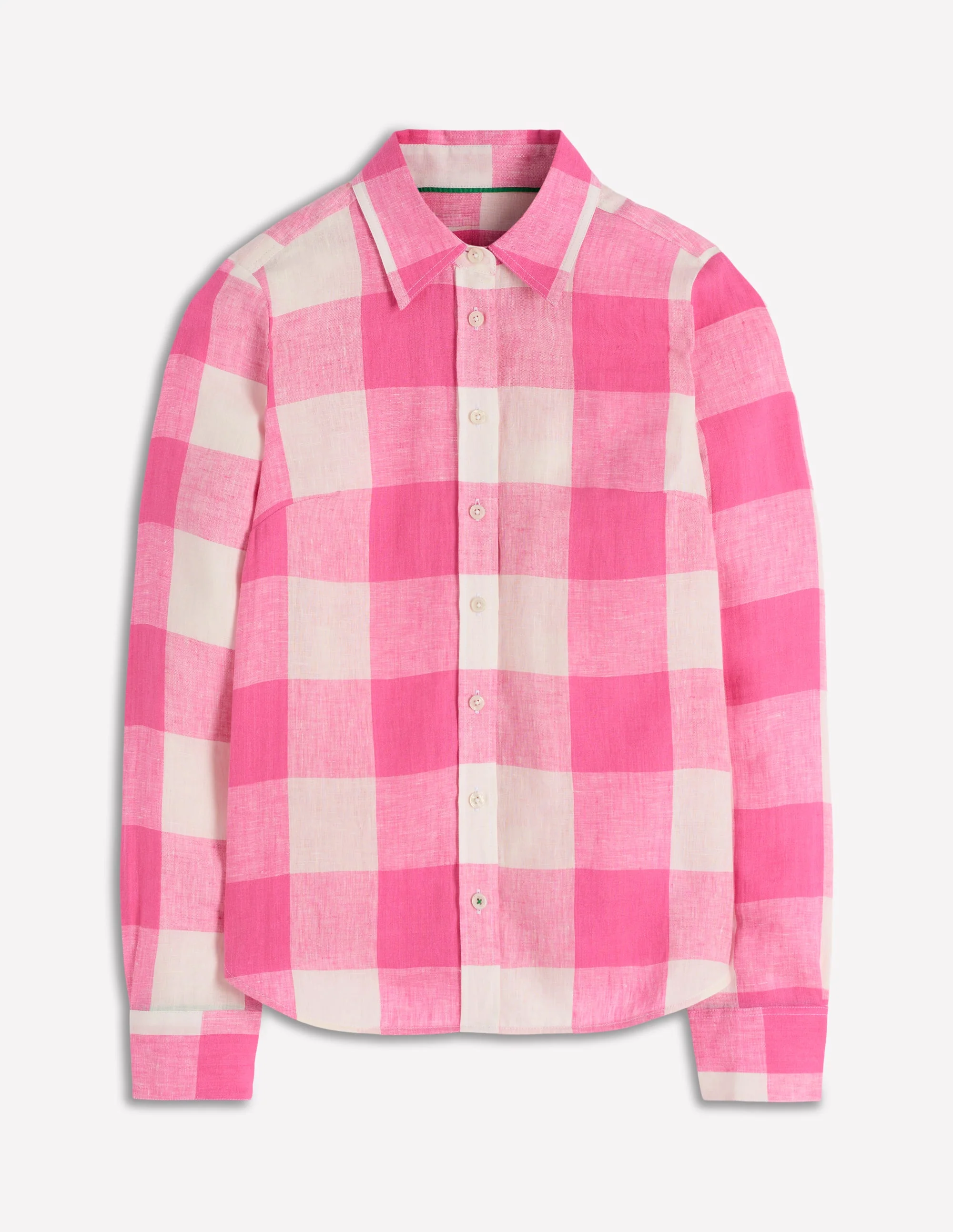 Sienna Linen Shirt-Pink Gingham - Image 7