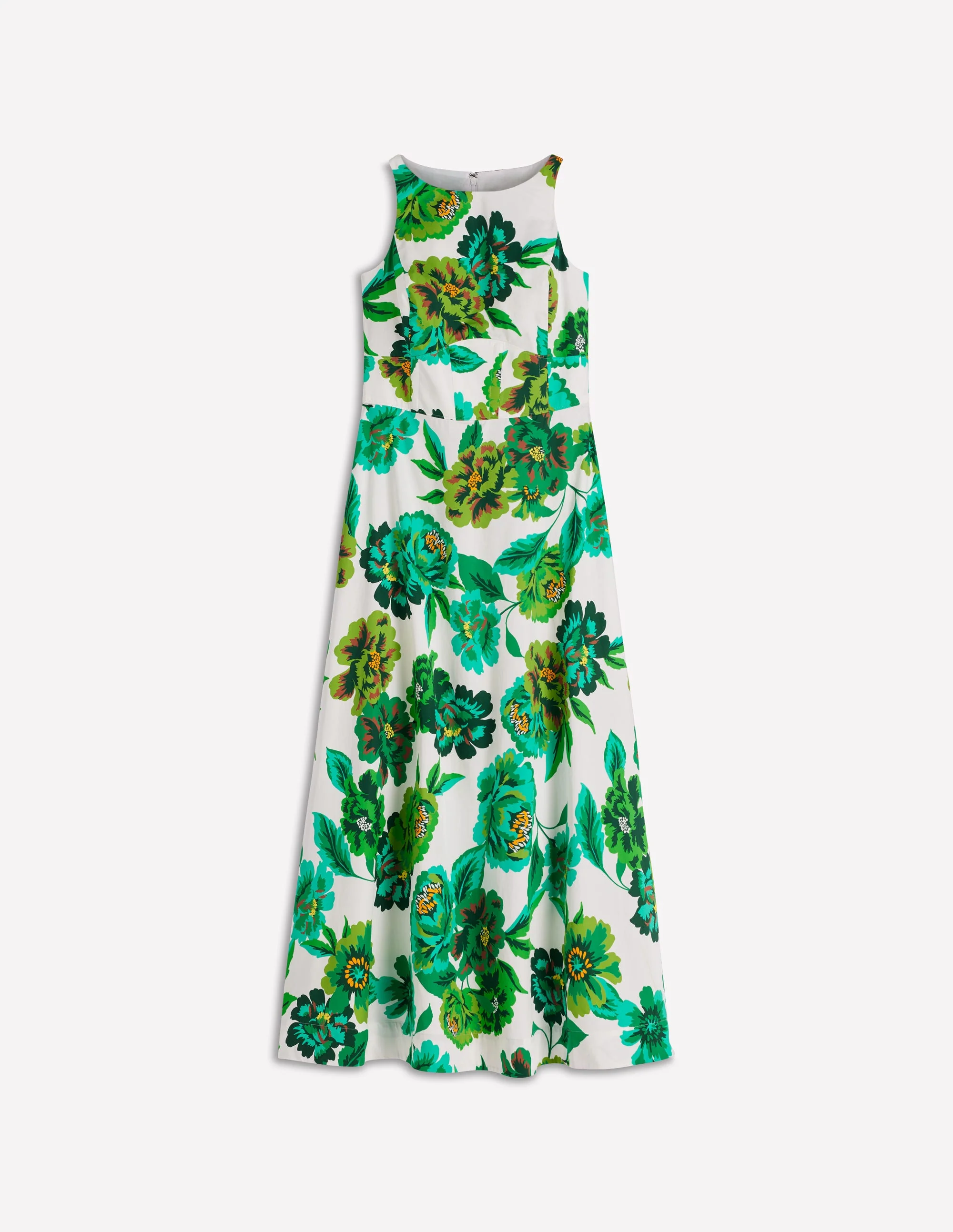 Silvia Boned Bodice Maxi Dress-Green Opulent Blossom - Image 3