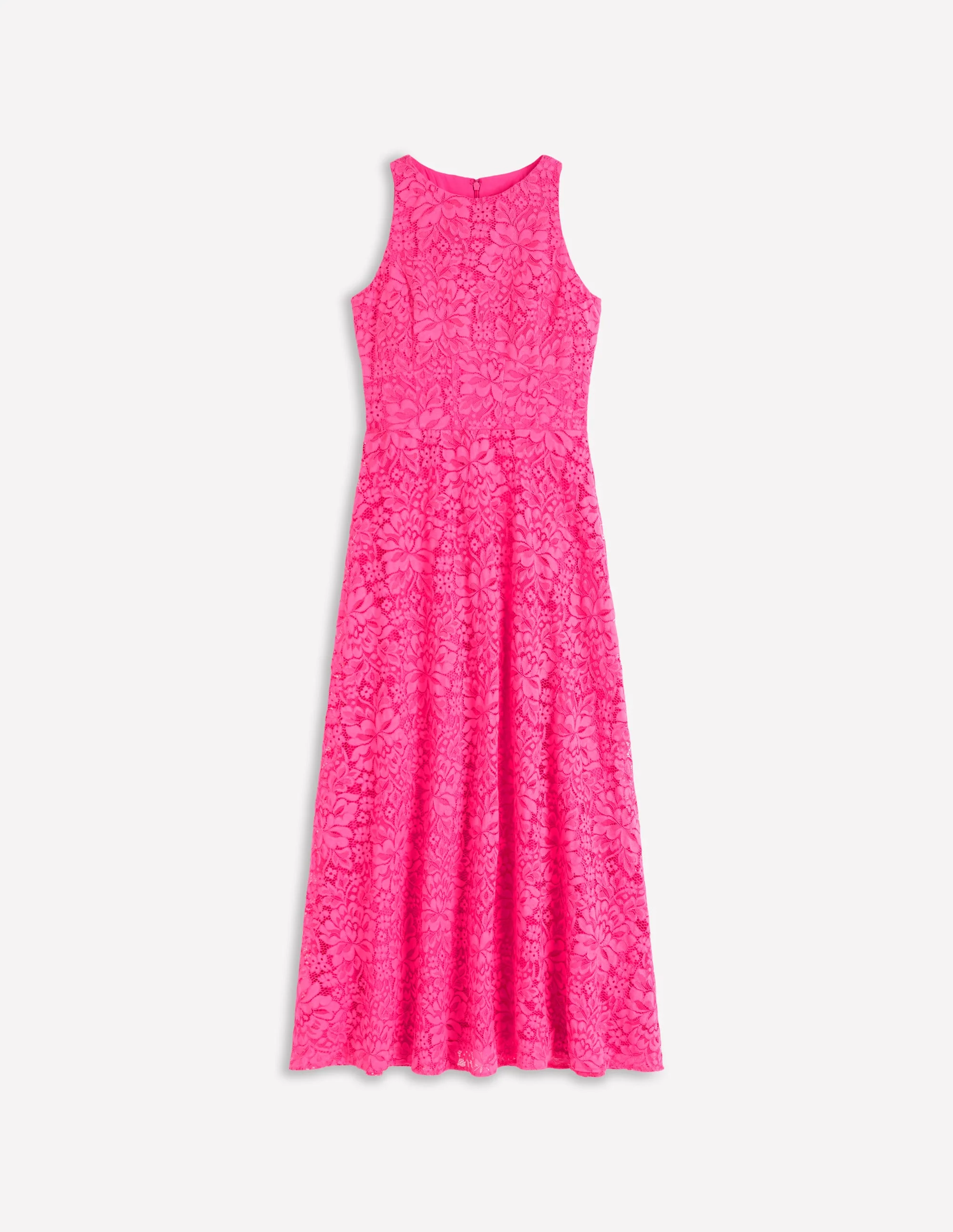 Silvia Boned Bodice Maxi Dress-Pink Punch Lace - Image 6