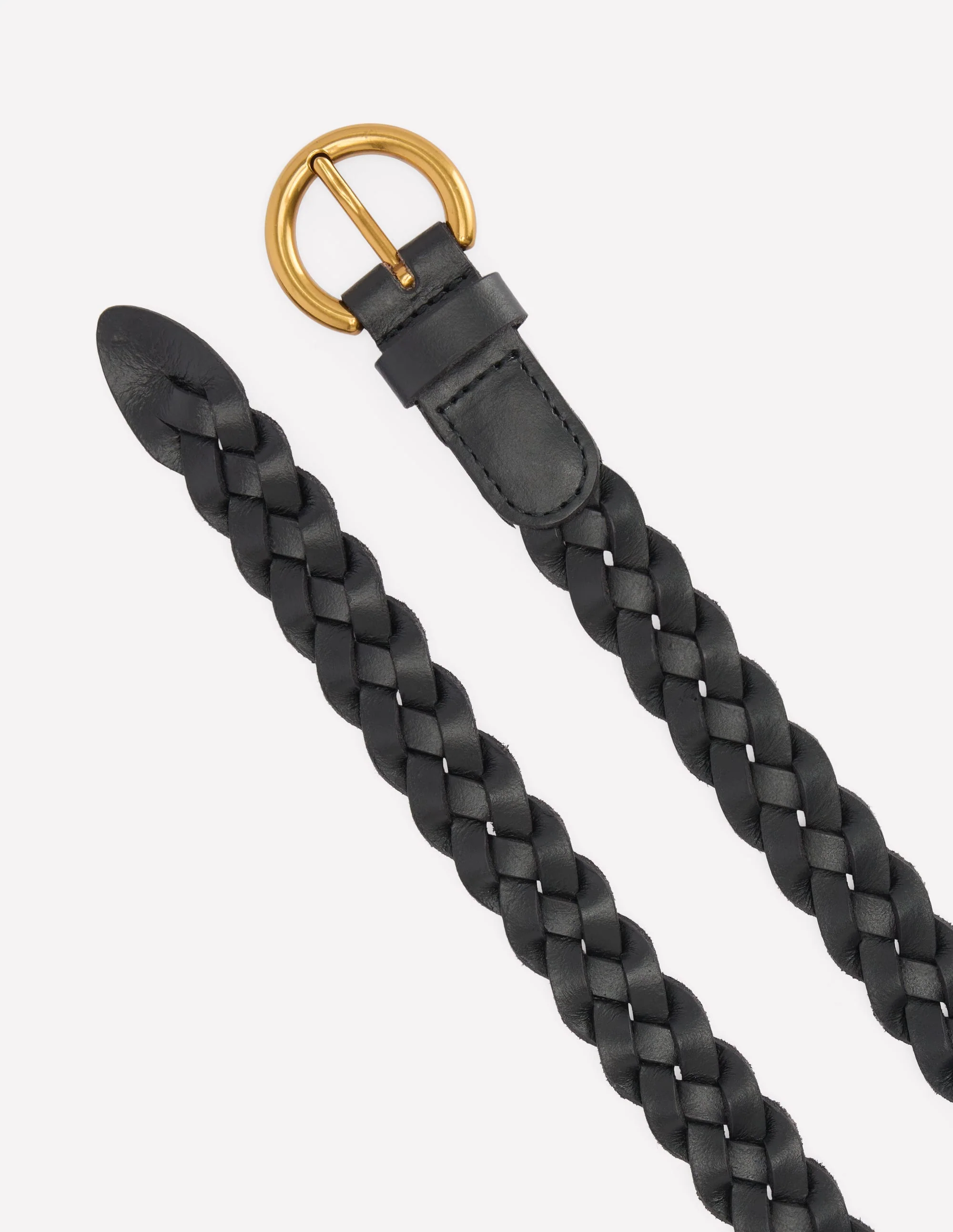 Skinny Plaited Belt-Black - Image 3