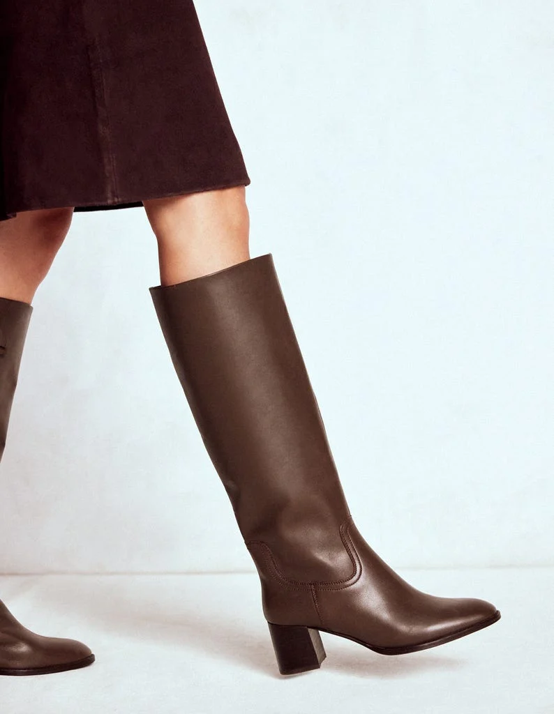 Skye Smart Knee Boots-Chocolate - Image 2