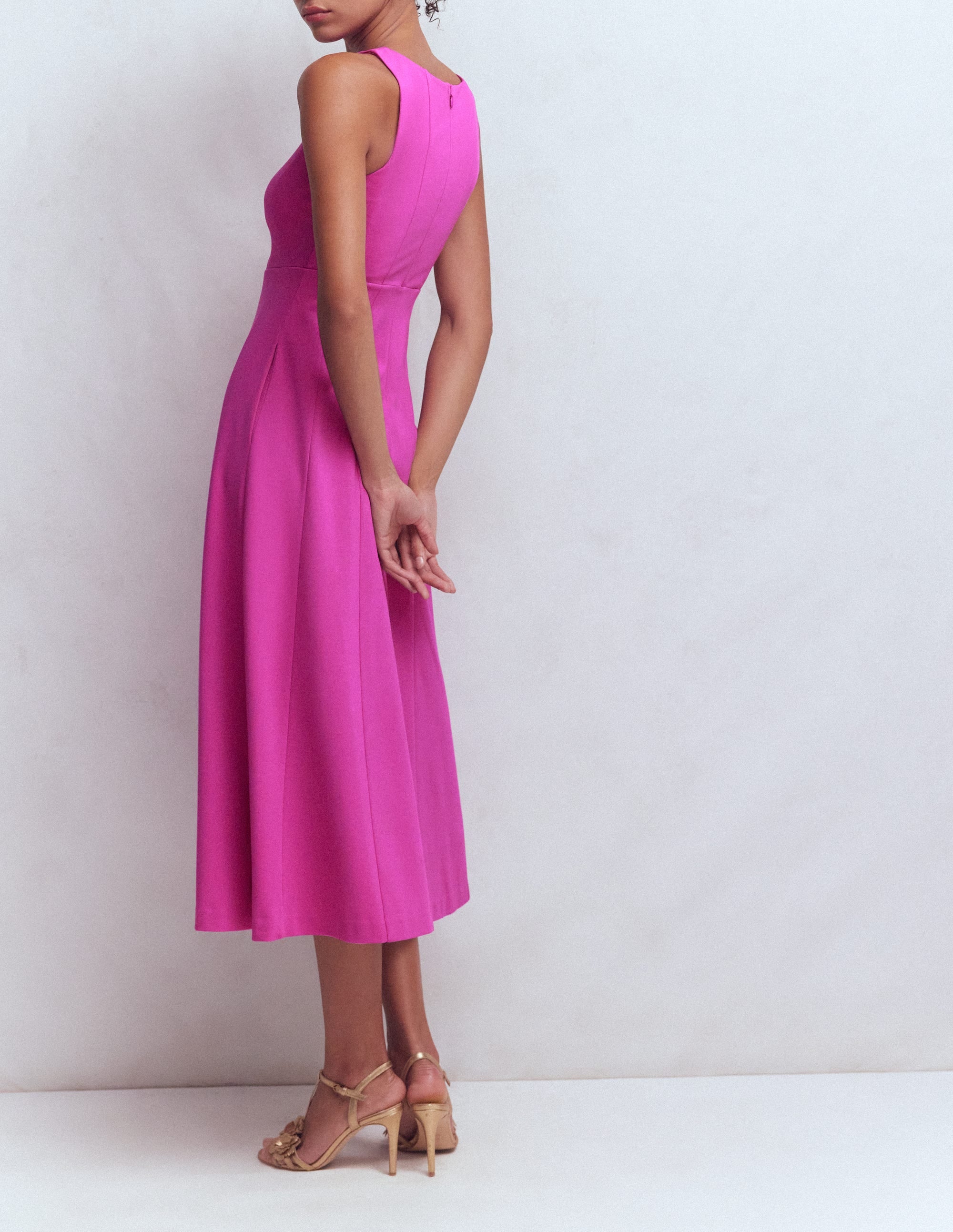 Sleeveless Ponte Midi Dress-Passion Flower - Image 5