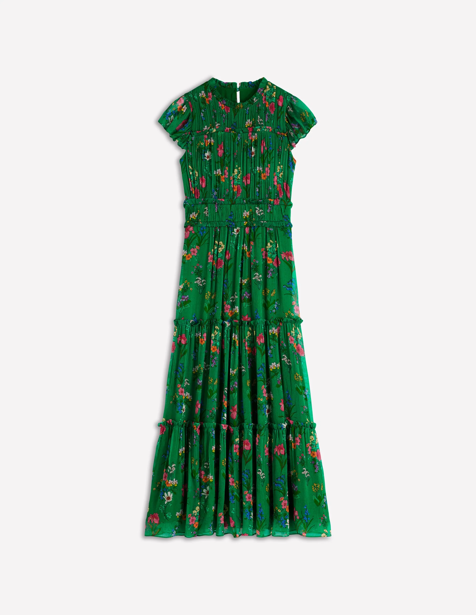 Sleeveless Ruffle Dress-Bear Grass, Delicate Blossom - Image 6
