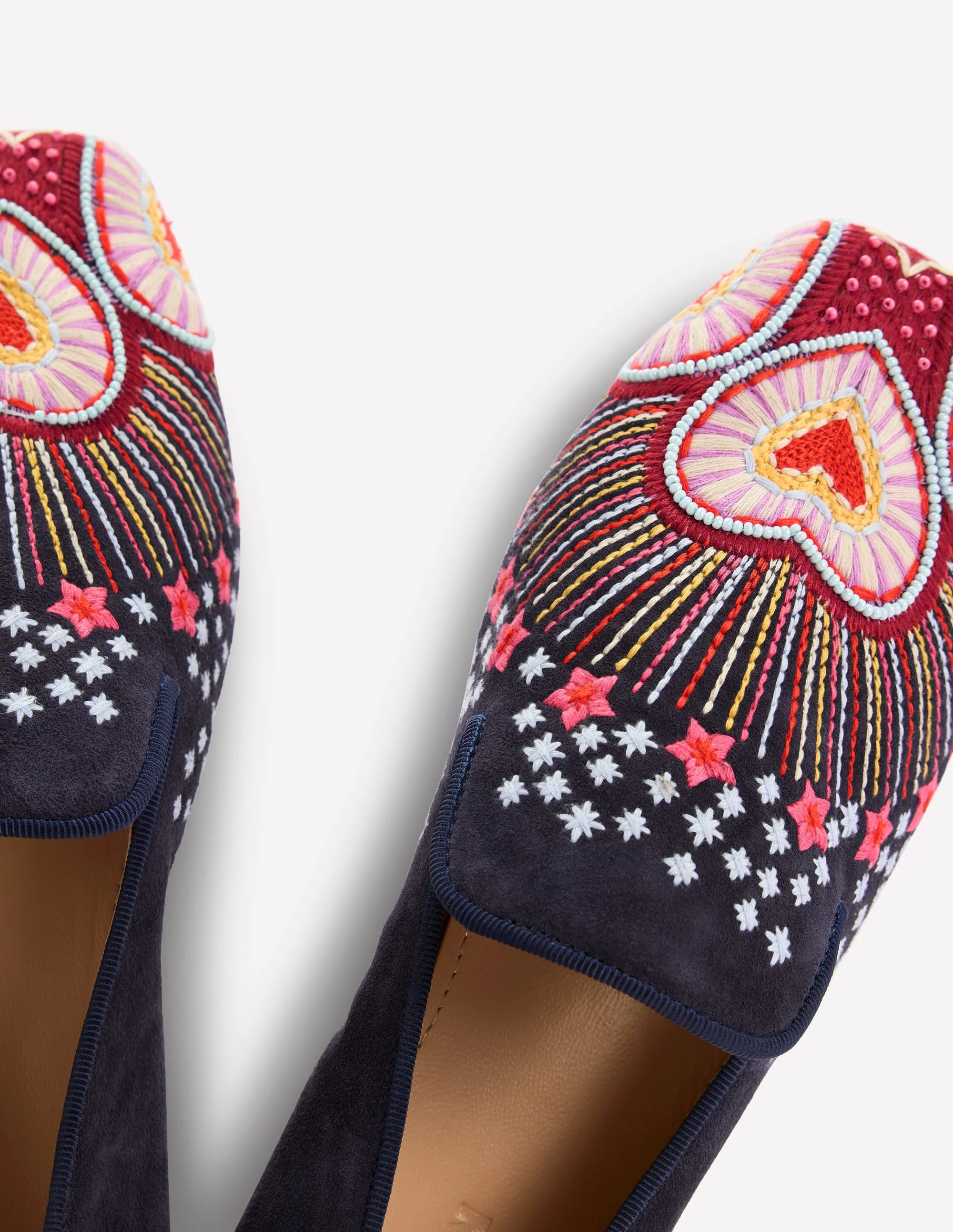 Slipper Cut Loafers-Navy - Image 5