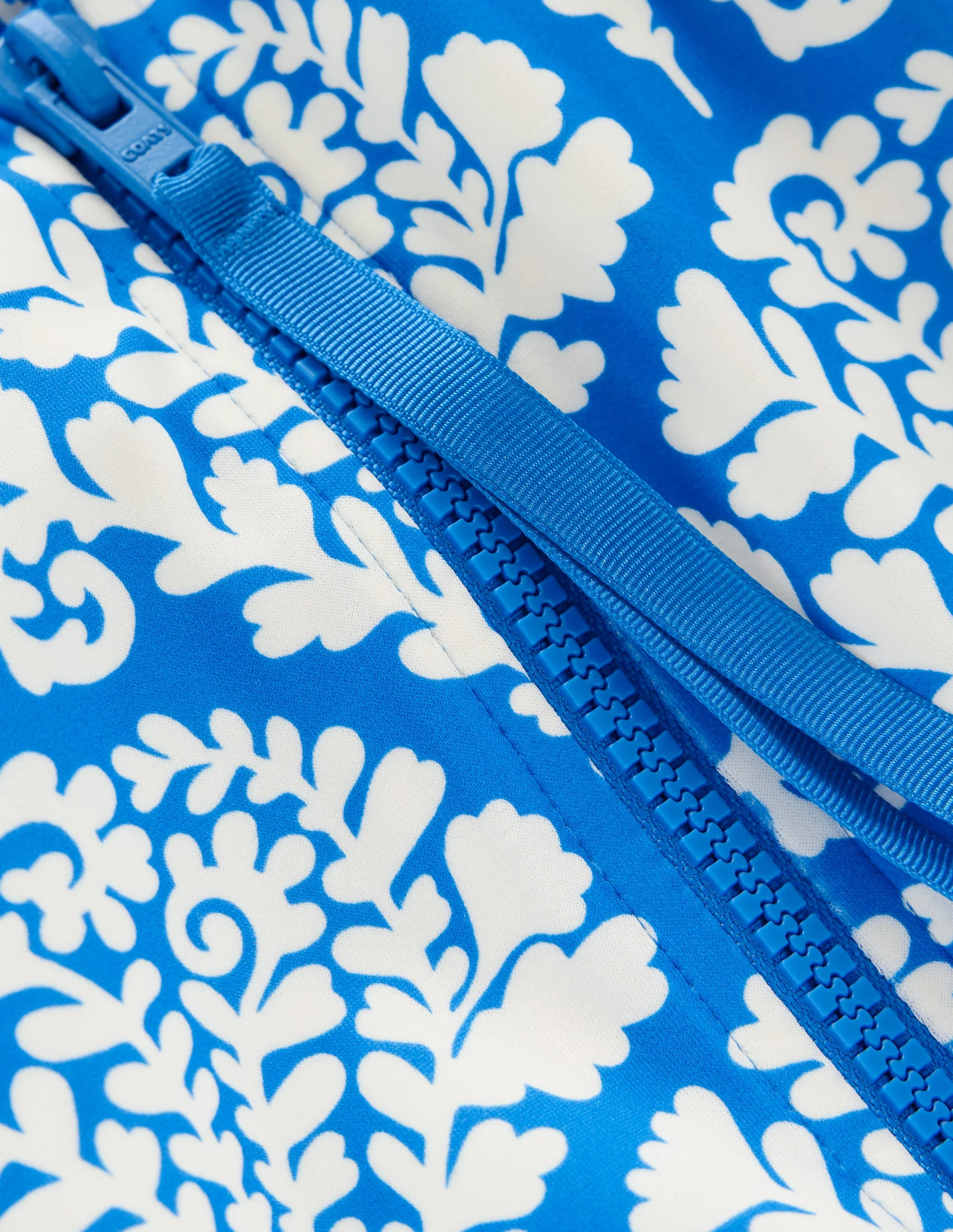 Sporty Rash Guard Swimsuit-Bright Blue, Blossomy - Image 8