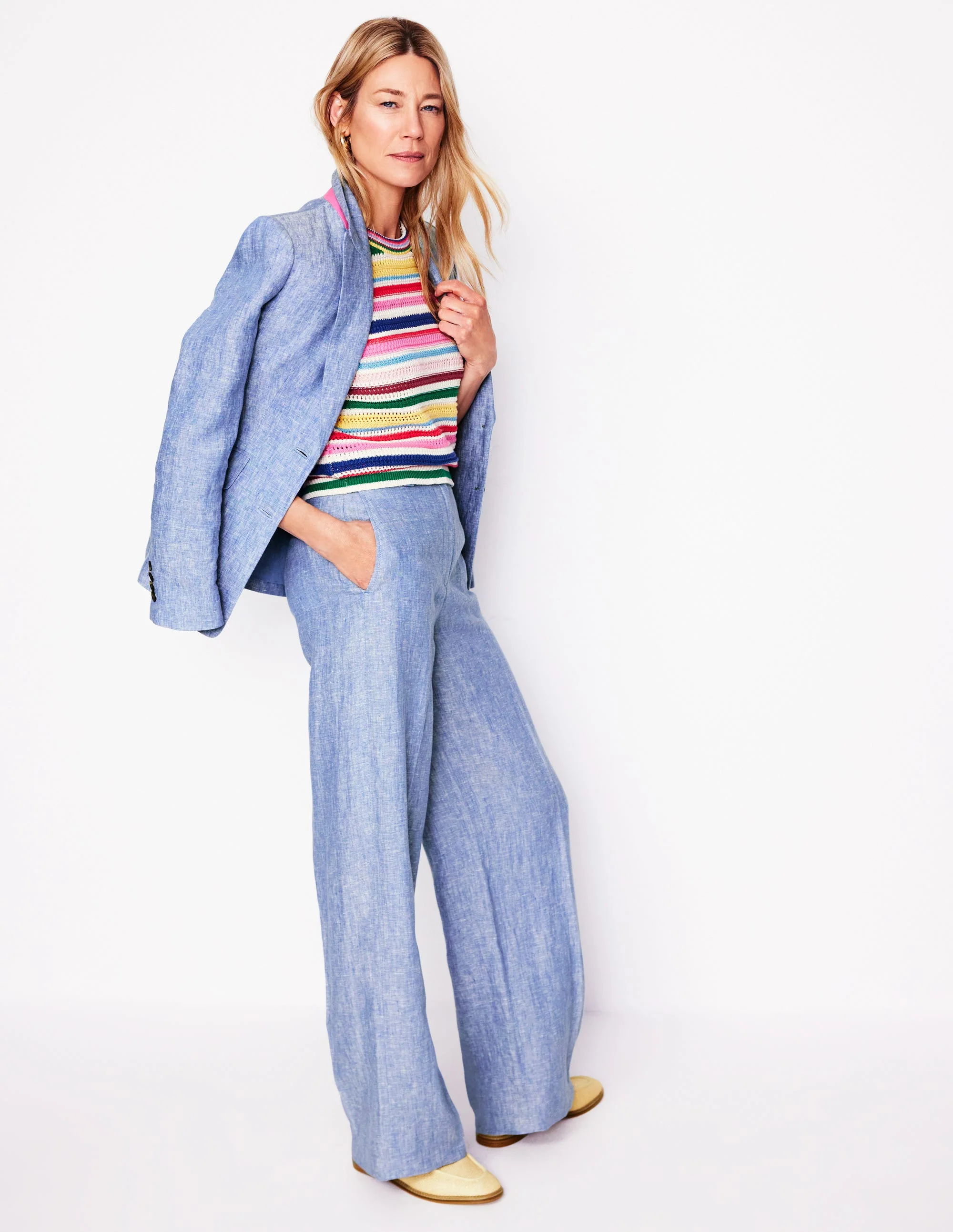 Stamford Linen Blazer-Chambray - Image 6
