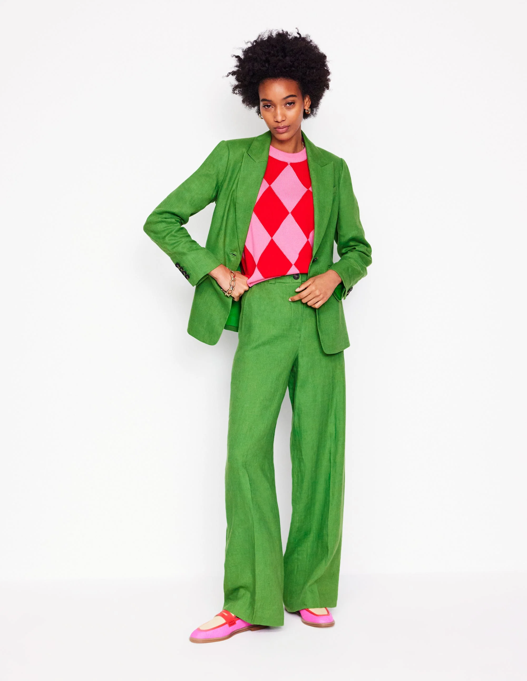 Stamford Linen Blazer-Iguana Green - Image 5