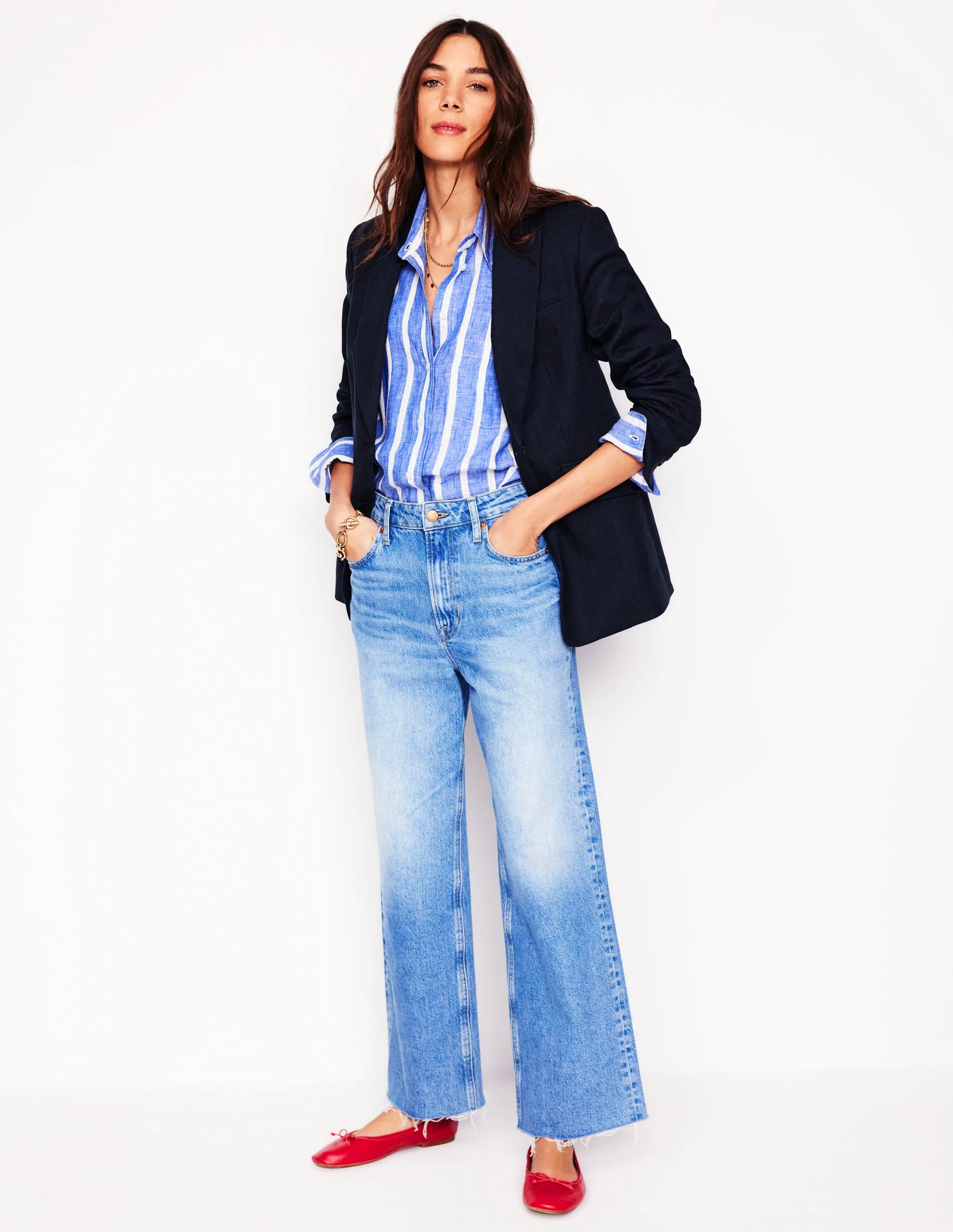 Stamford Linen Blazer-Navy - Image 4