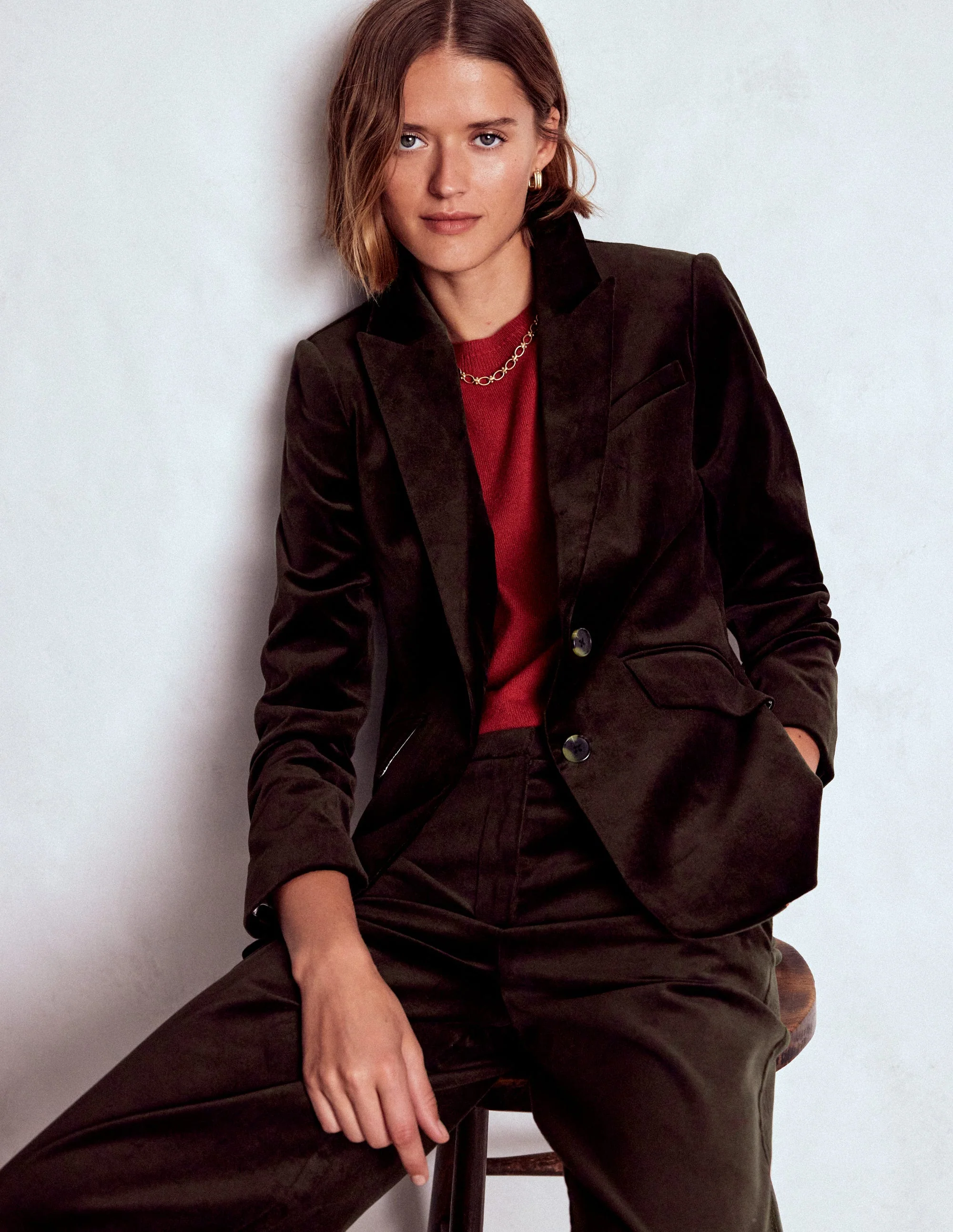 Stamford Velvet Blazer-Espresso - Image 2