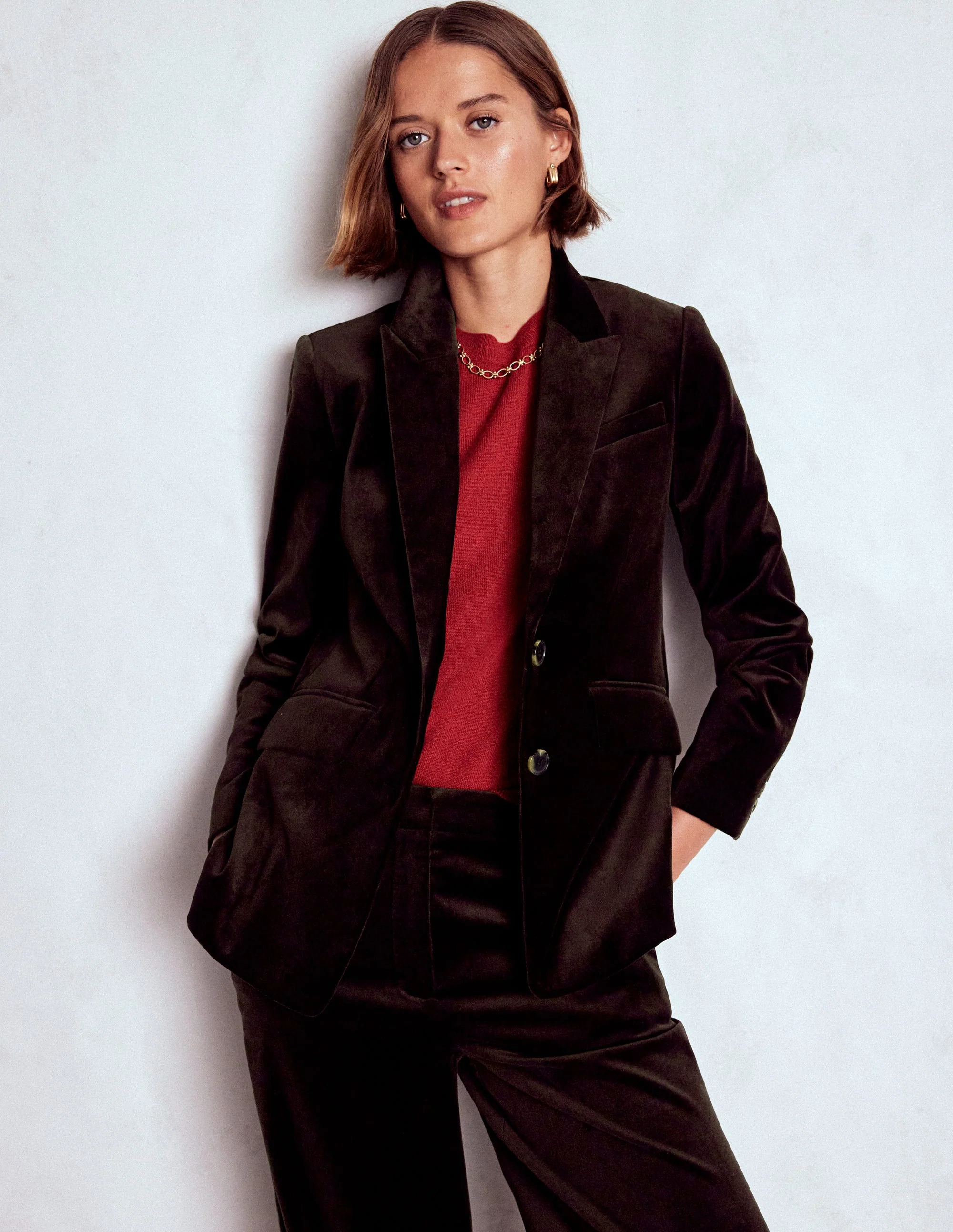 Stamford Velvet Blazer-Espresso - Image 5