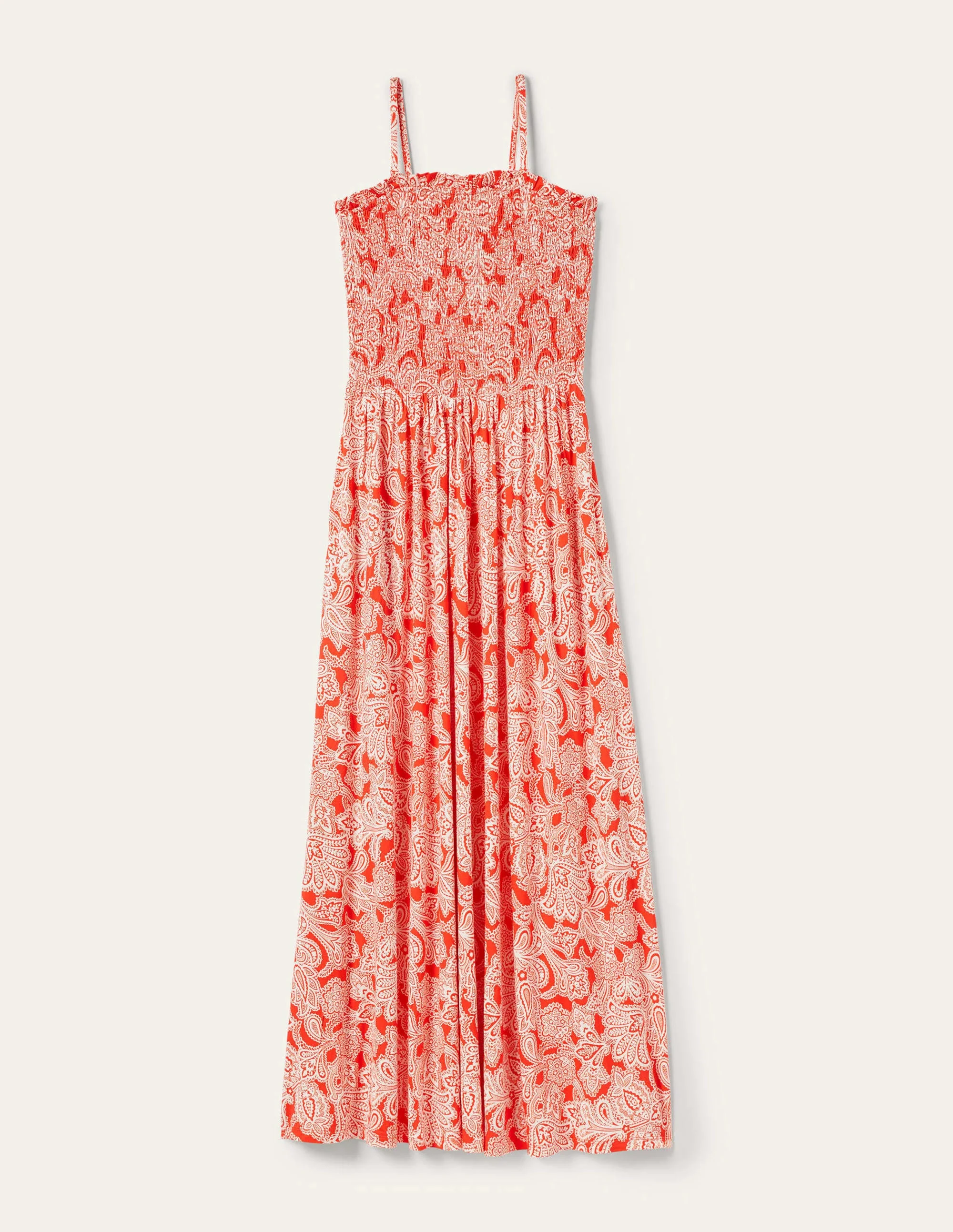 Strapless Jersey Maxi Dress-Firecracker, Paisley Bud - Image 7