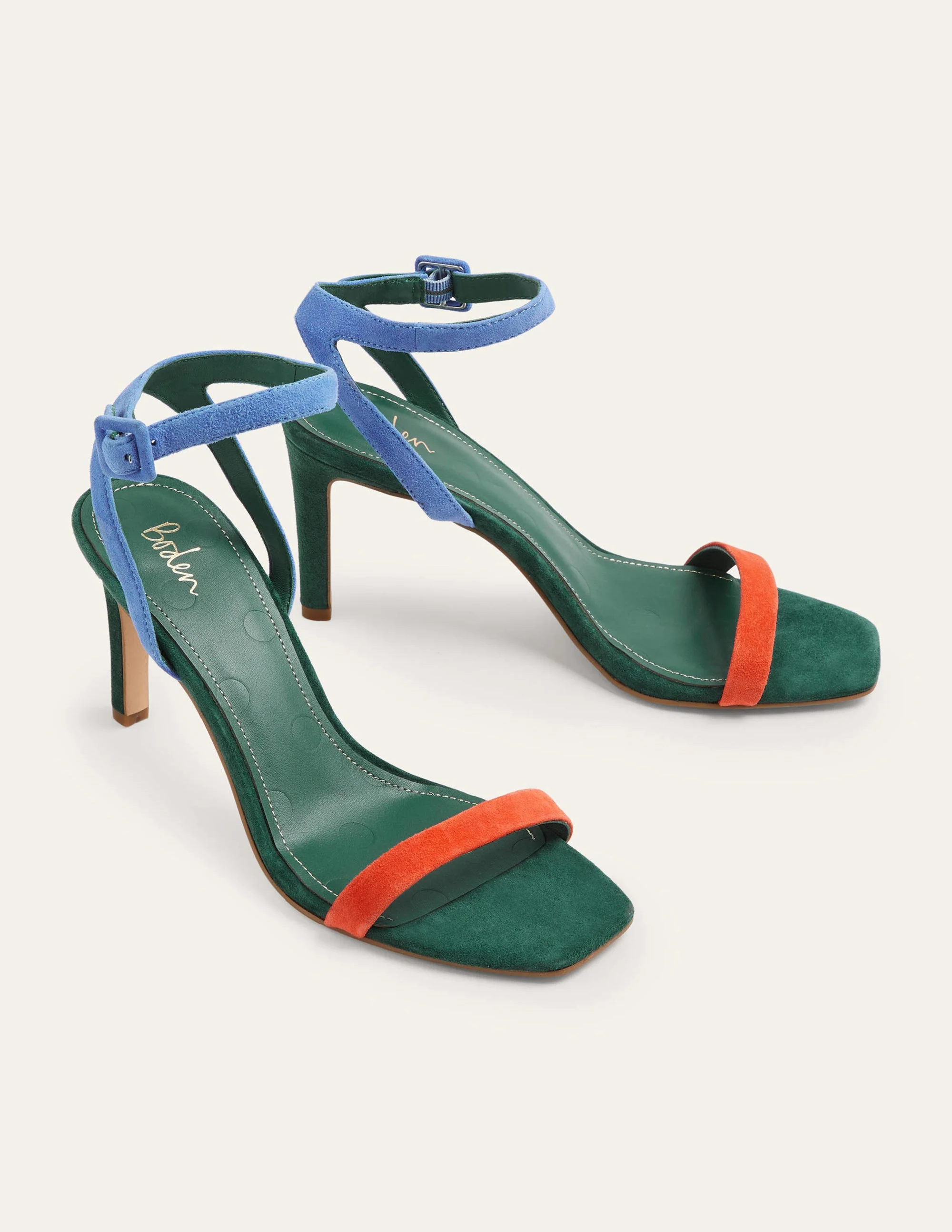 Strappy Heeled Sandals-Colourblock - Image 4