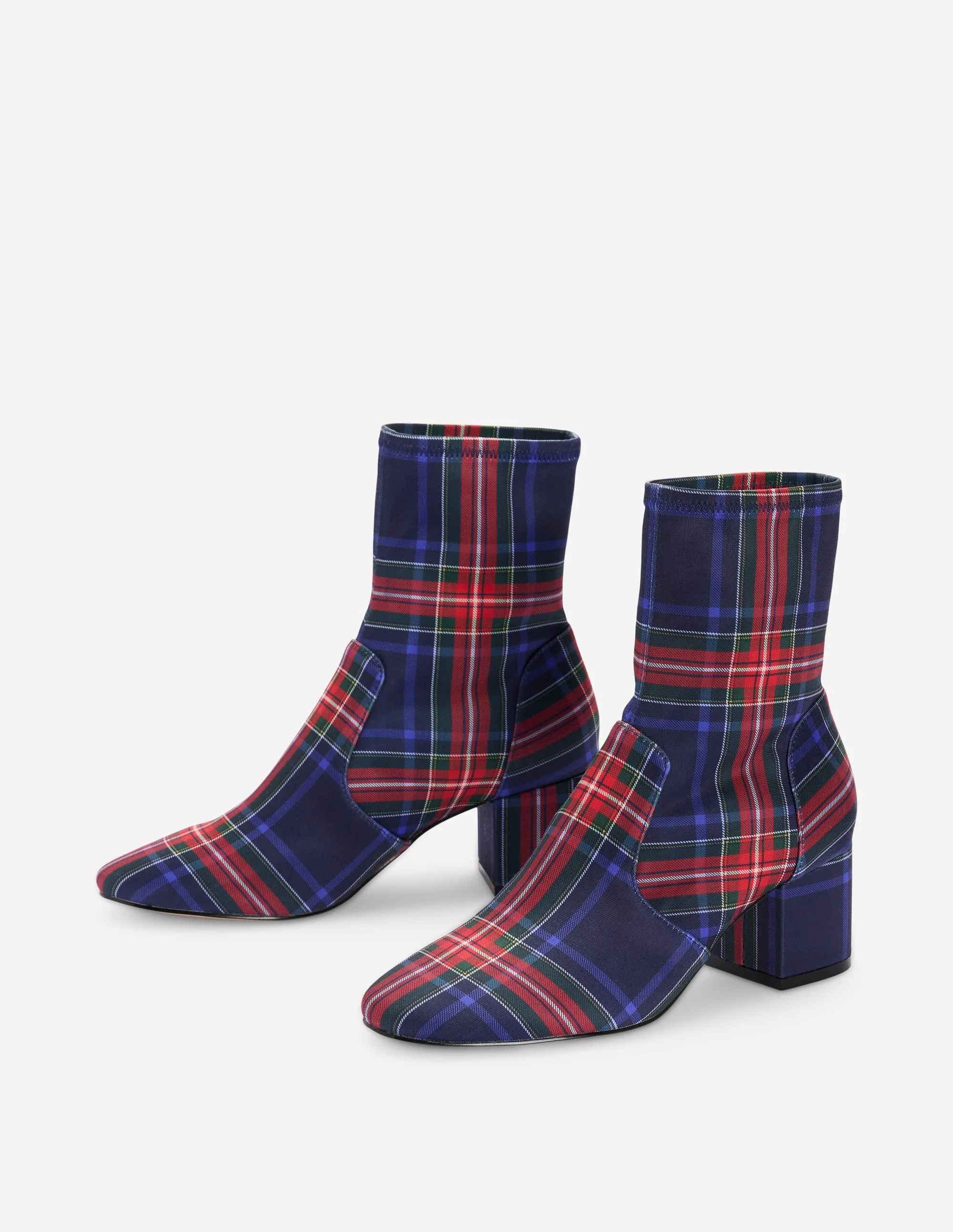 Stretch Ankle Boots-Tartan - Image 3