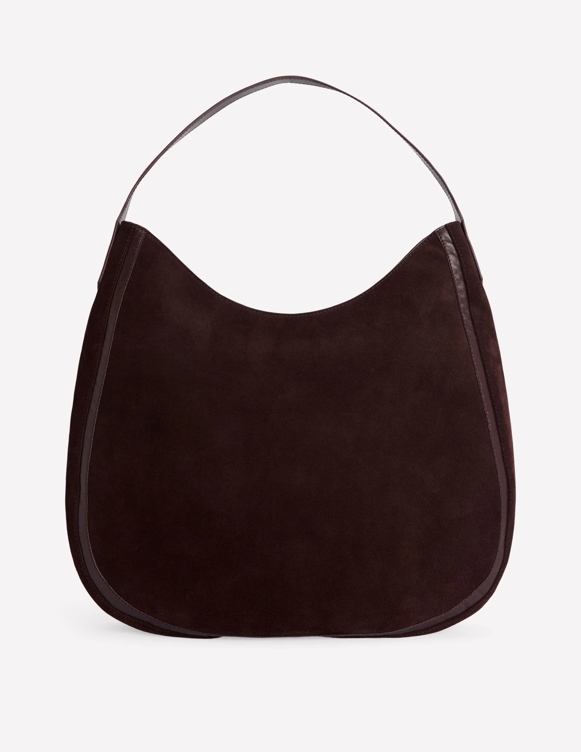 Suede Hobo Bag-Bitter Chocolate - Image 3