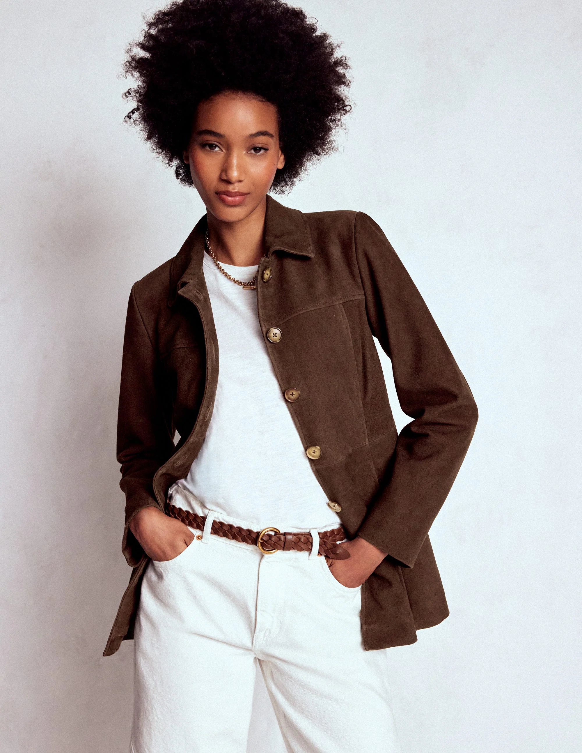 Suede Jacket-Dark Chocolate - Image 2