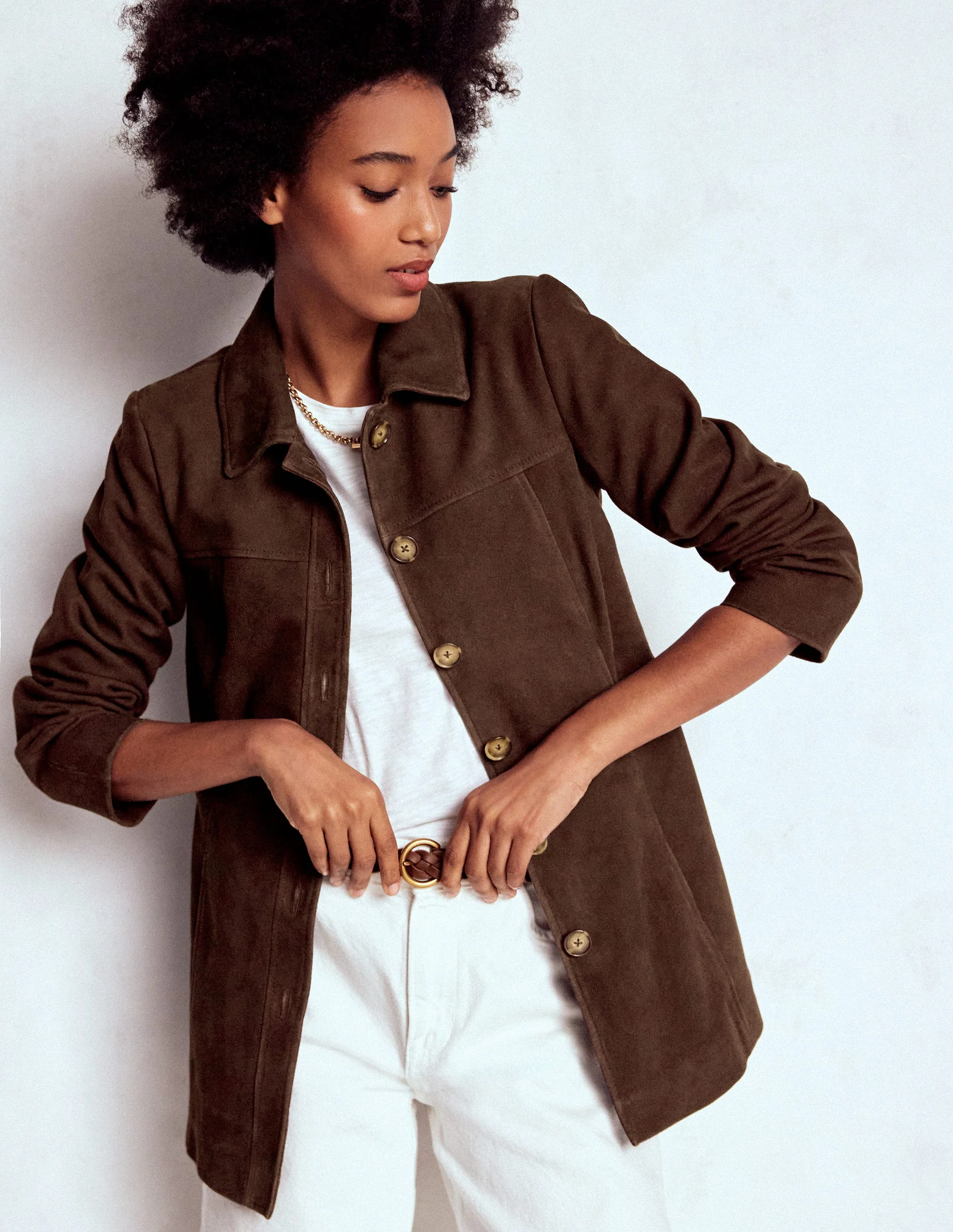 Suede Jacket-Dark Chocolate - Image 3