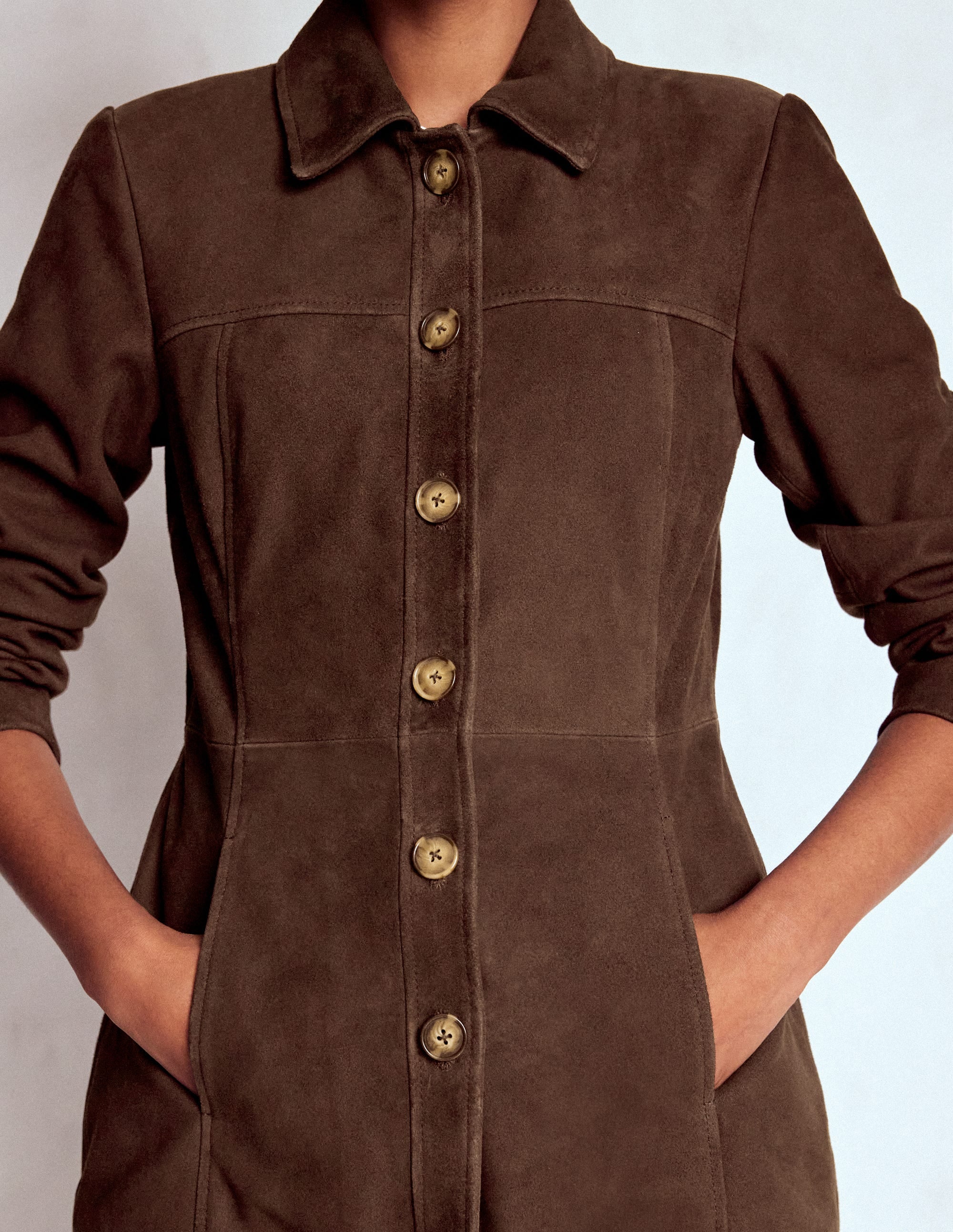 Suede Jacket-Dark Chocolate - Image 4