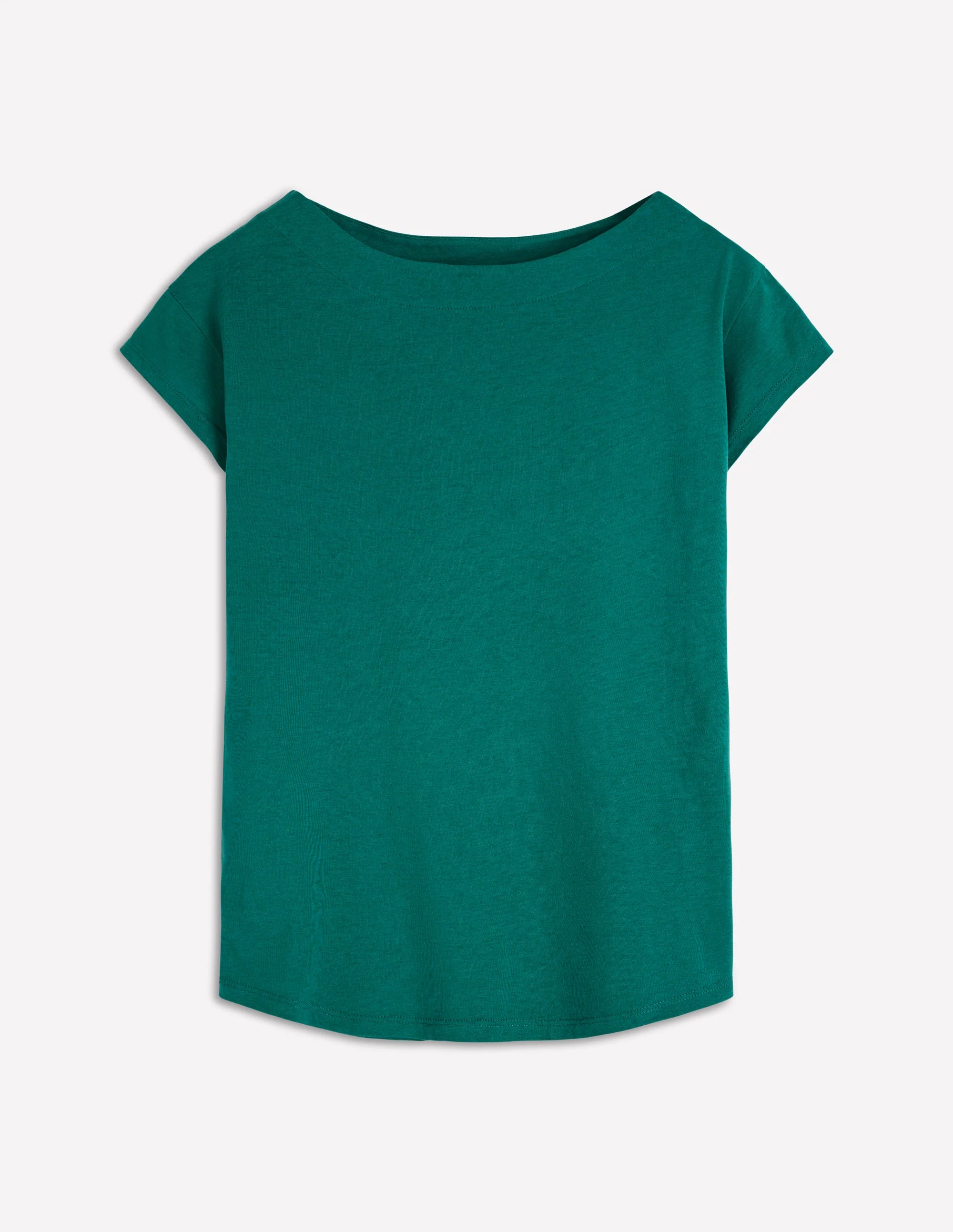 Supersoft Boat Neck T-Shirt-Deep Teal - Image 4
