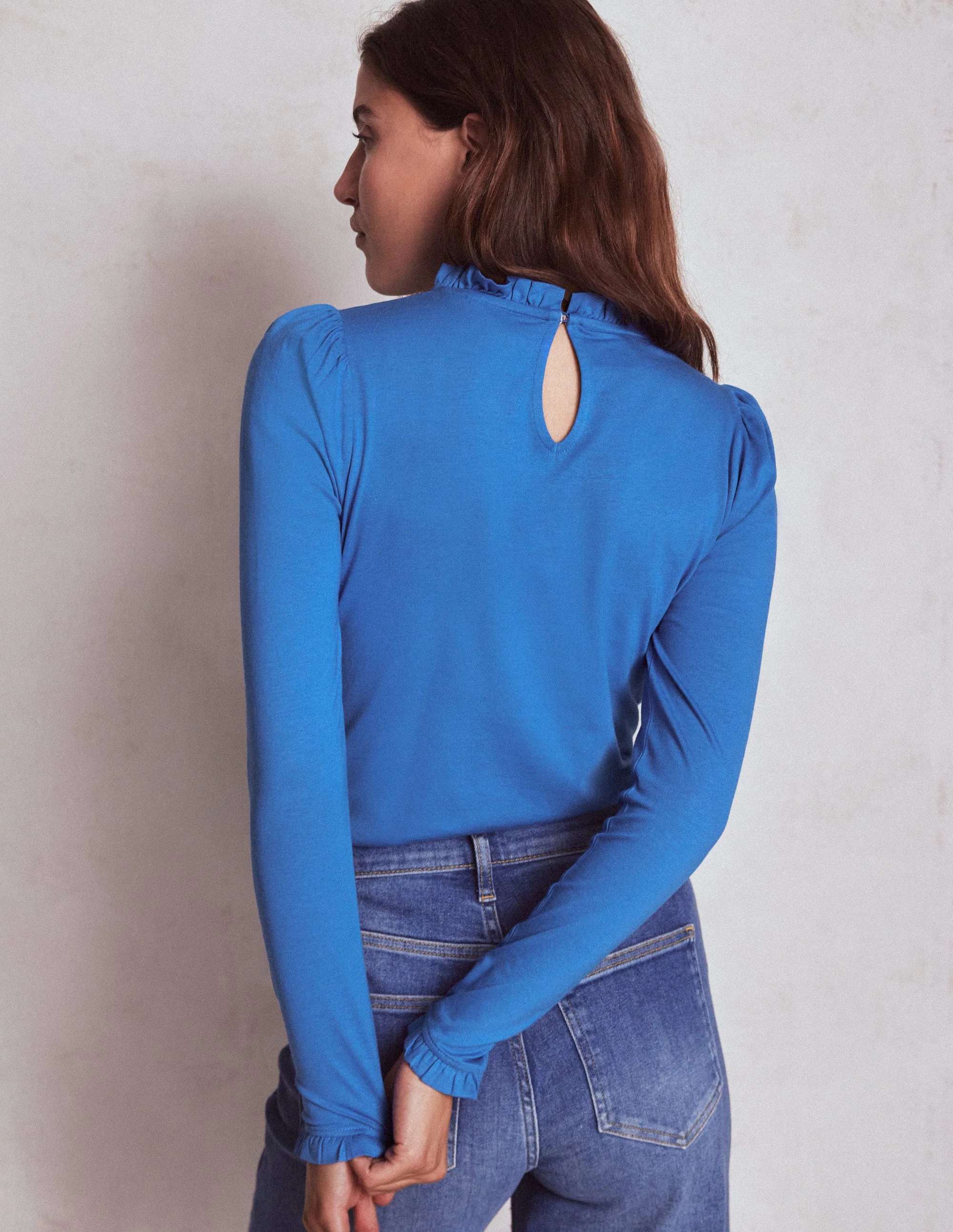 Supersoft Frill Detail Top-Meadow Spring - Image 3