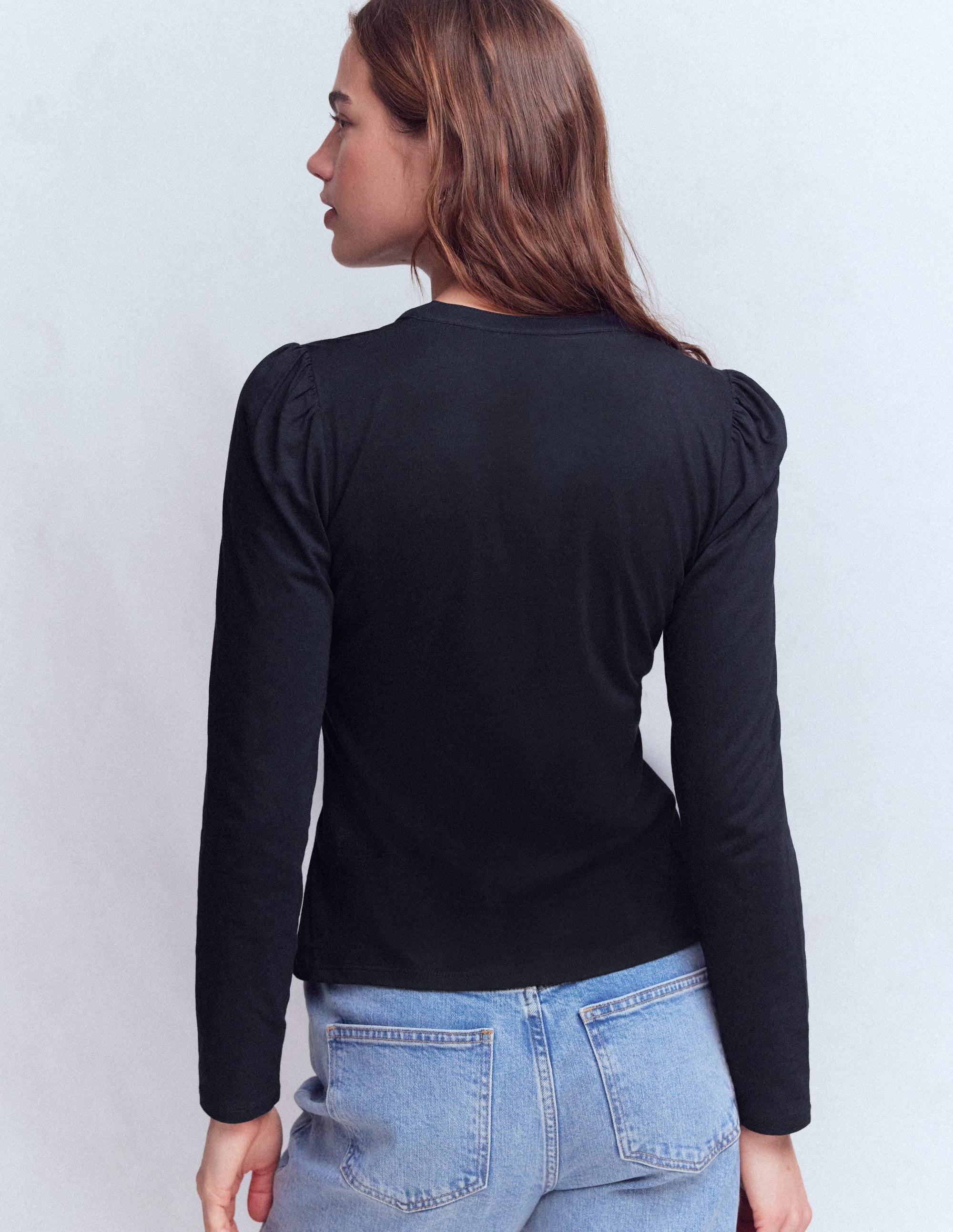 Supersoft Open Neck Henley-Navy - Image 3