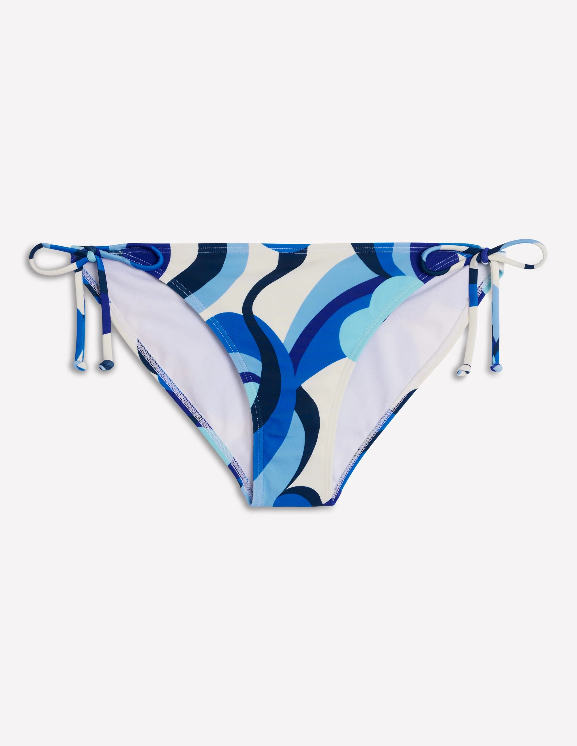 Symi String Bikini Bottoms-Blue, Abstract Swirl - Image 5