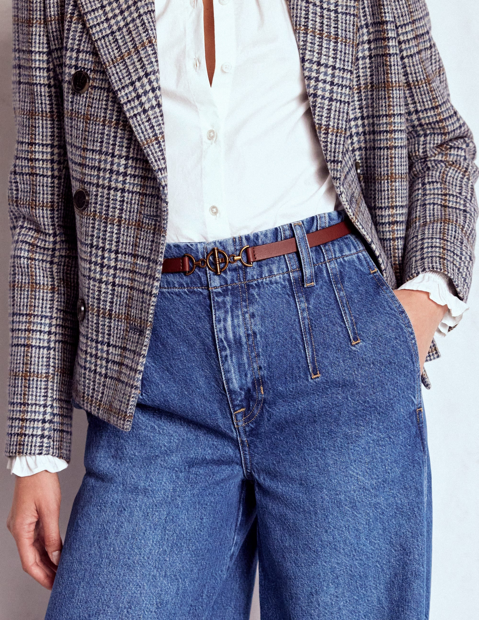 T-bar Ring Belt-Tan - Image 2