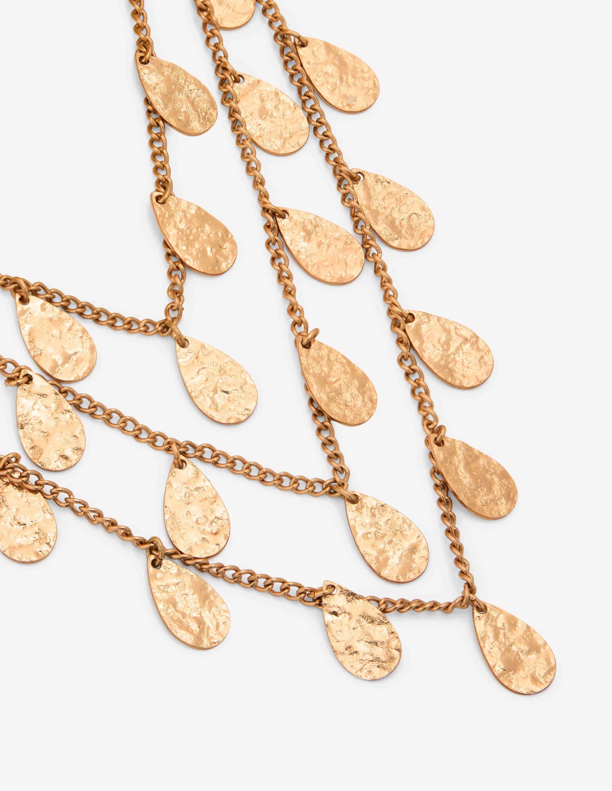 Teardrop Layered Necklace-Gold - Image 3