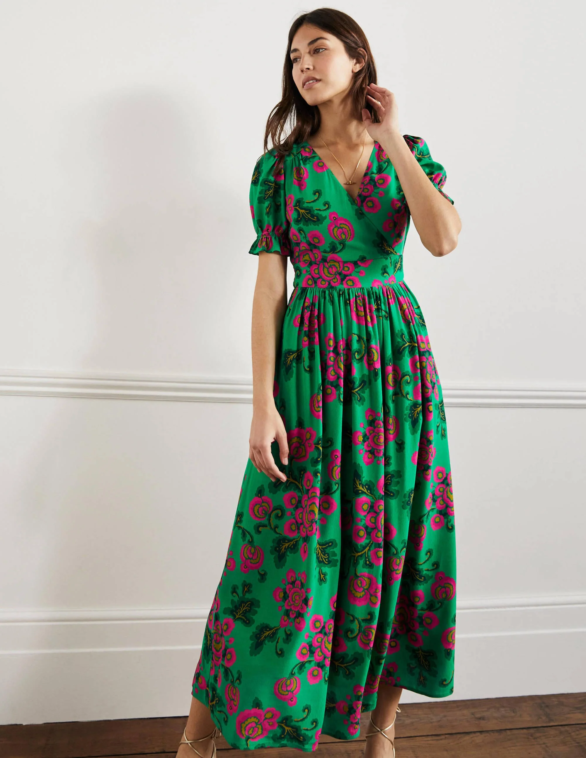 Tessa Maxi Dress-Ming Green, Wild Blooms - Image 4