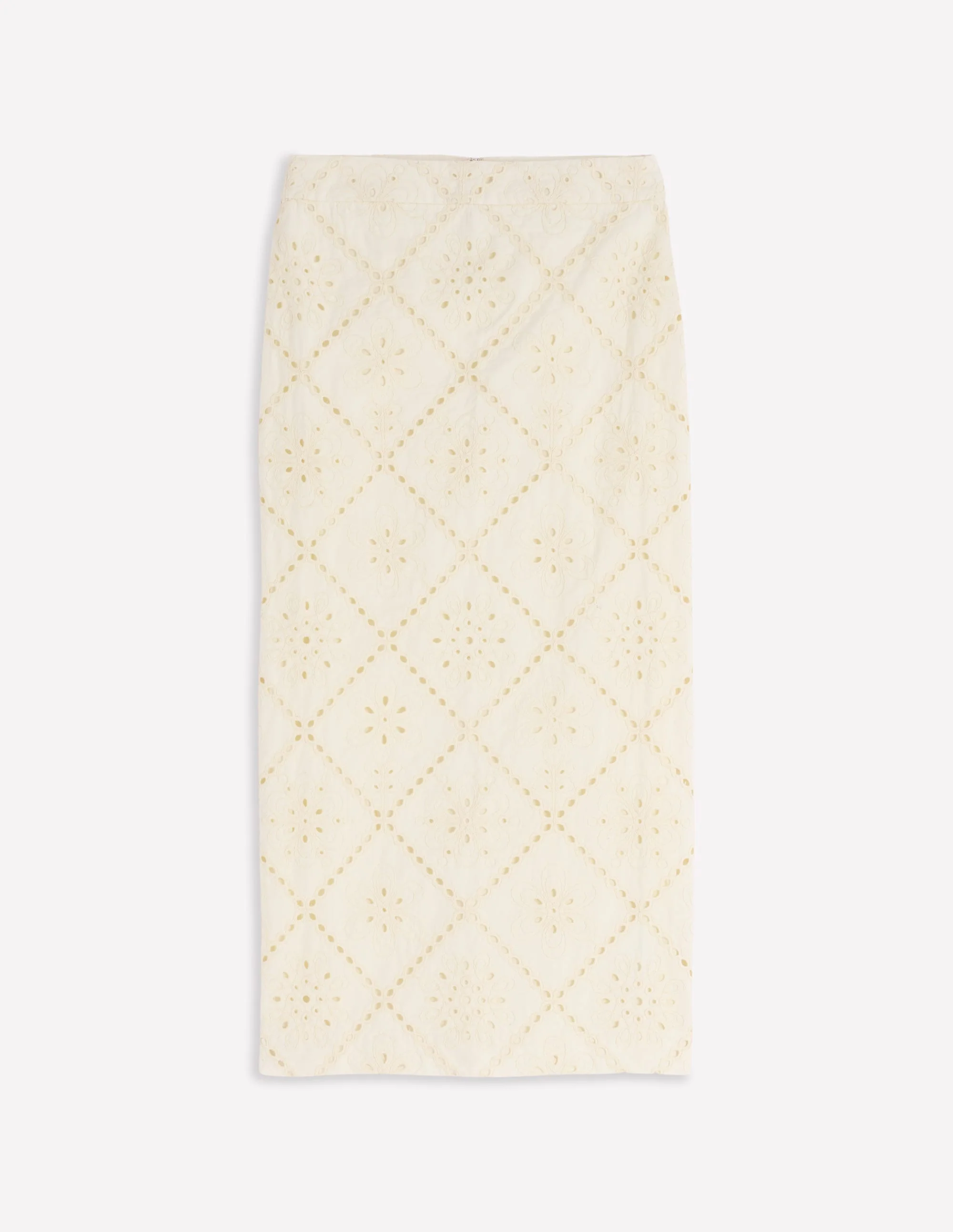Textured Column Skirt-Ecru Texture - Image 6