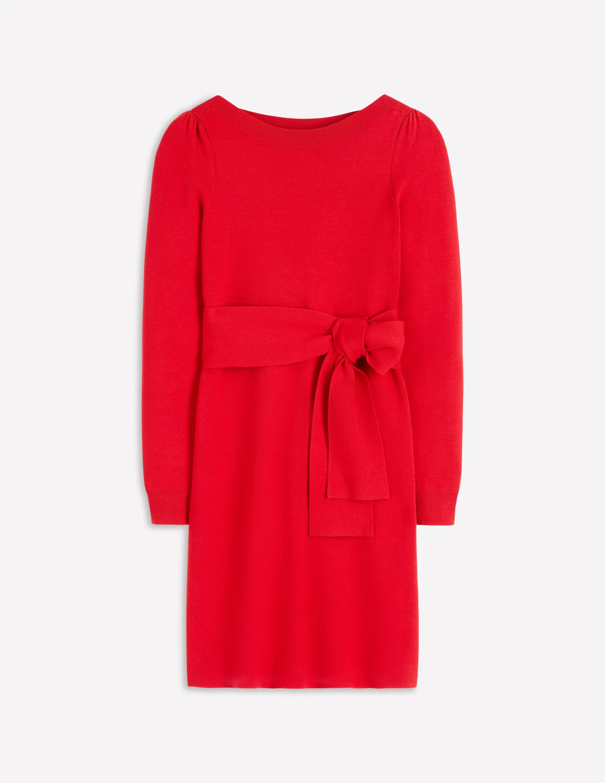 Tiana Tie Front Knitted Dress-Merida Red - Image 5