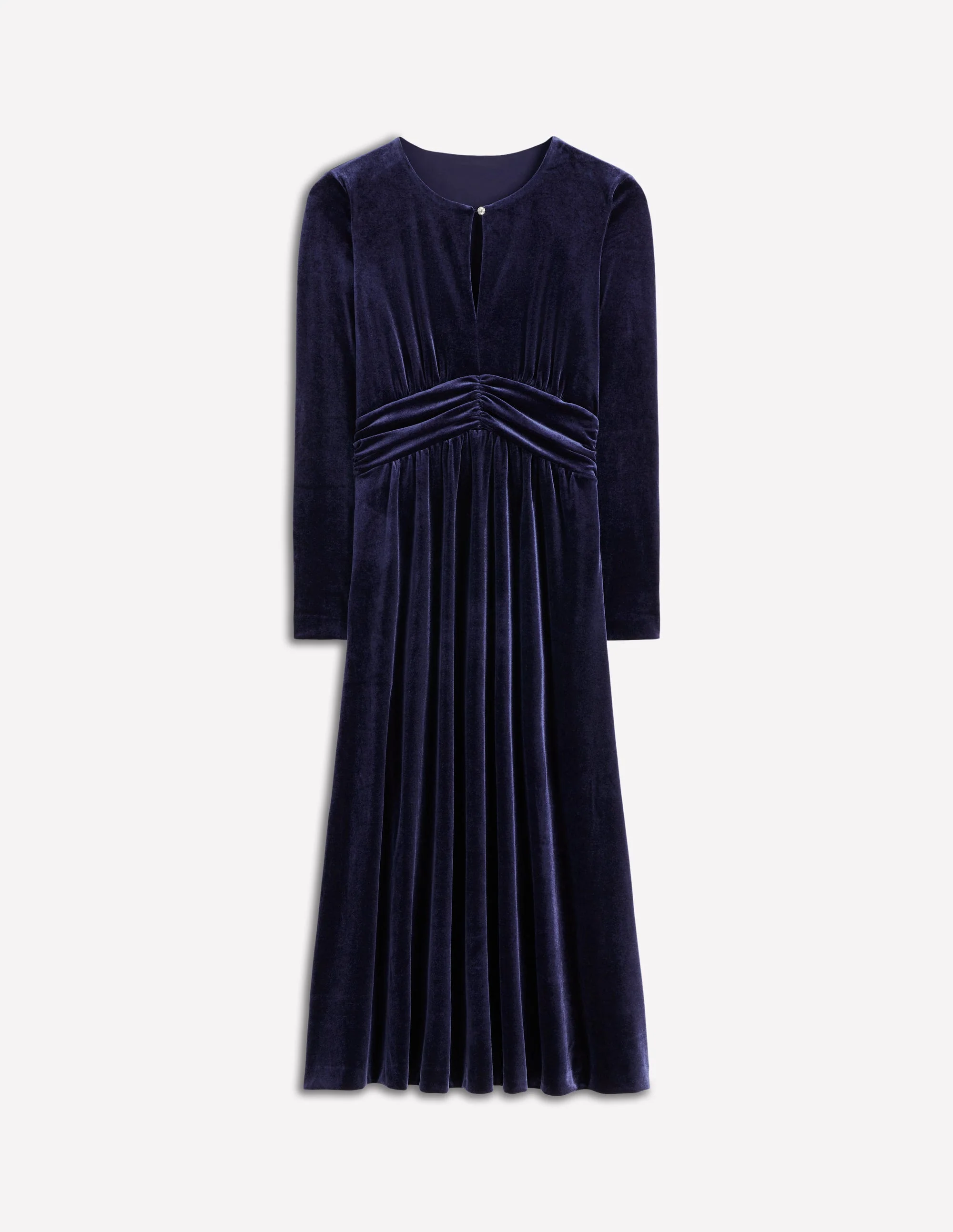 Tilda Velvet Midi Dress-Navy - Image 7