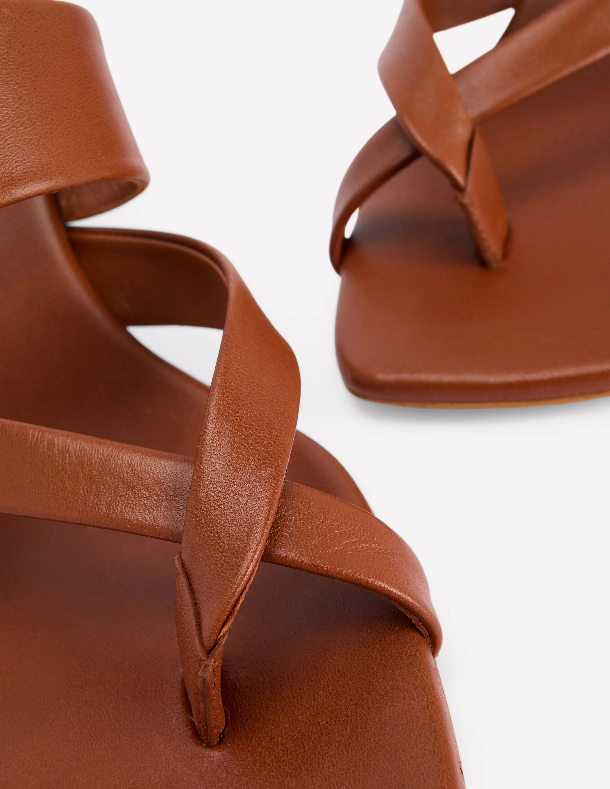 Toe Post Kitten Heel Sandal-Tan - Image 5