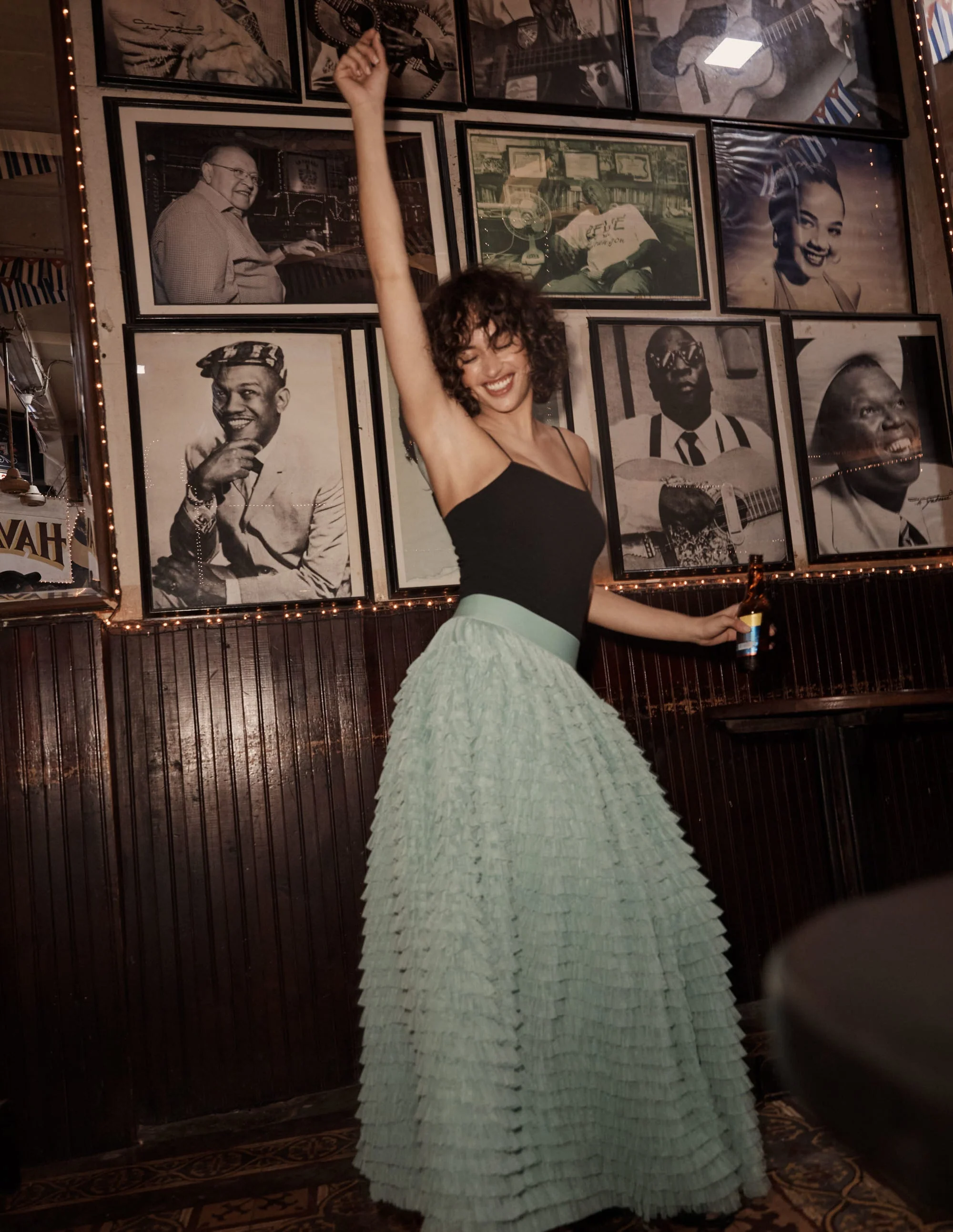Tulle Midi Skirt-Soft Green - Image 6
