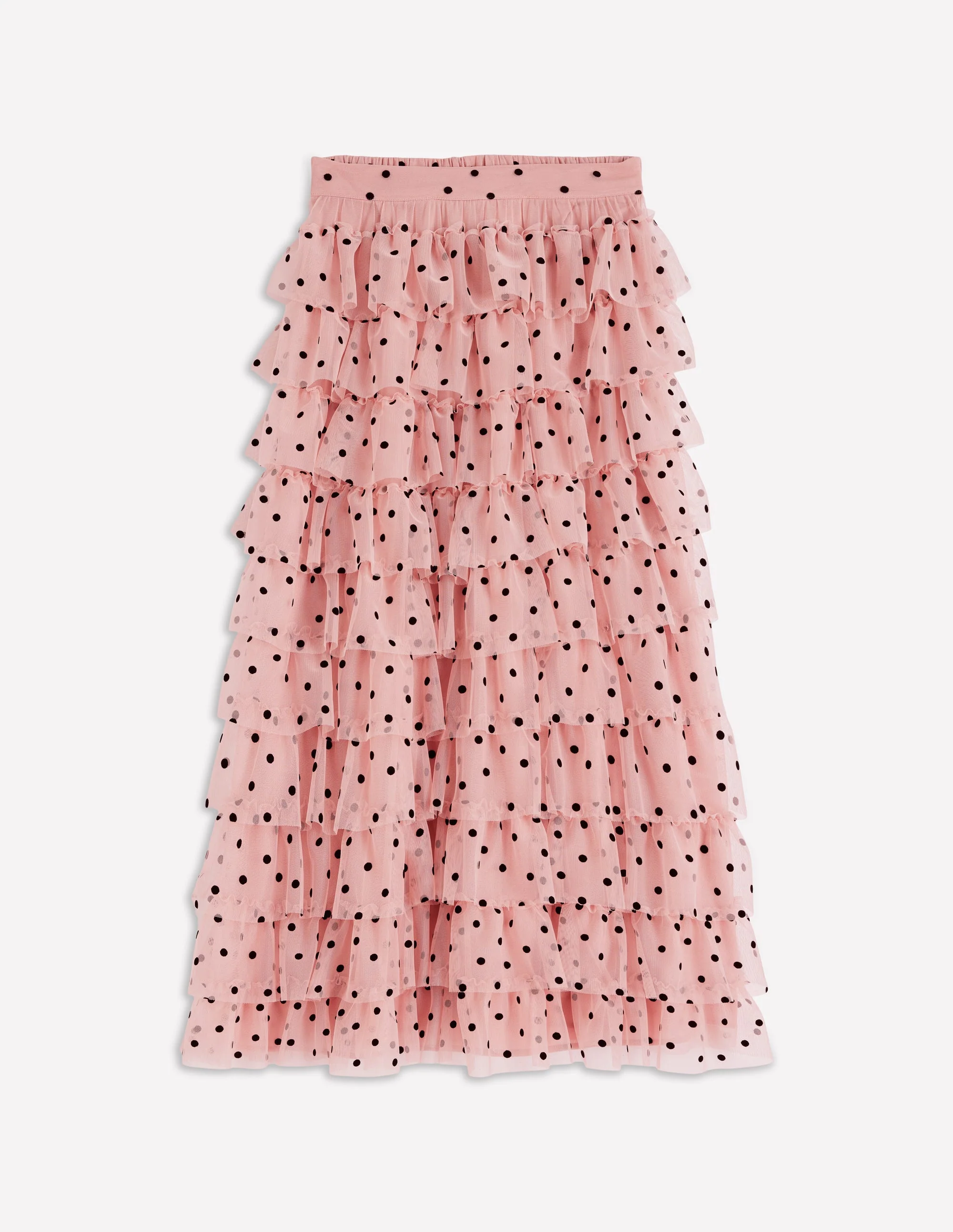 Tulle Tiered Skirt-Pink Painted Dot - Image 6