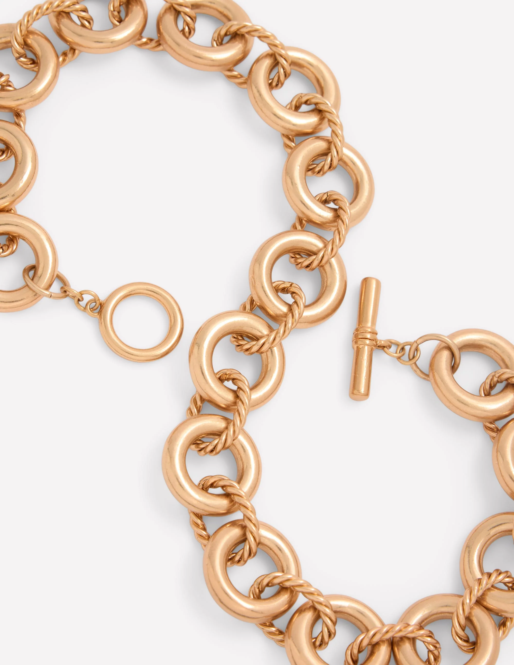 Twist Link Necklace-Gold Colour - Image 3