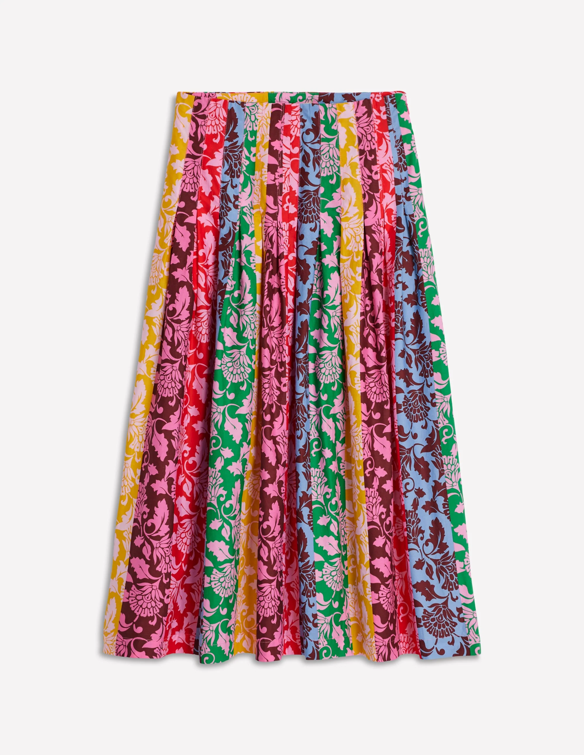 Valentina Poplin Midi Skirt-Floral, Ornate Vine Hotch - Image 7