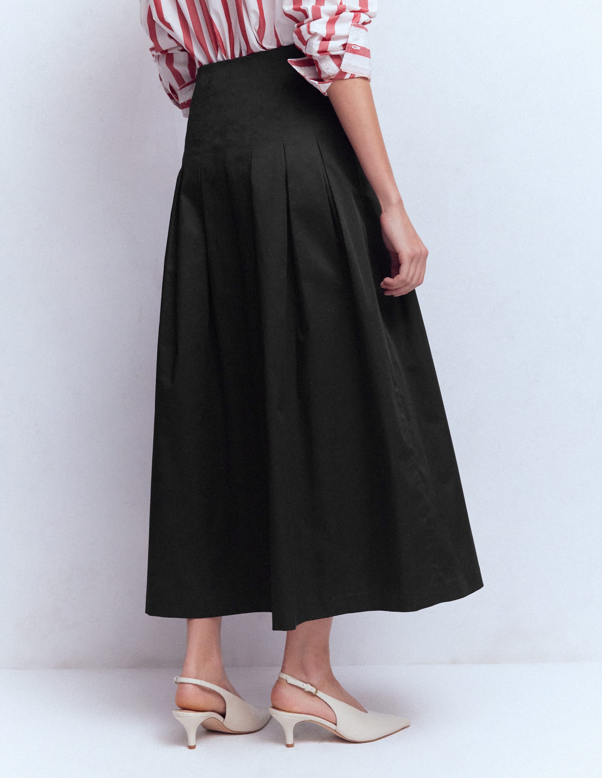 Valentina Sateen Skirt-Black - Image 3